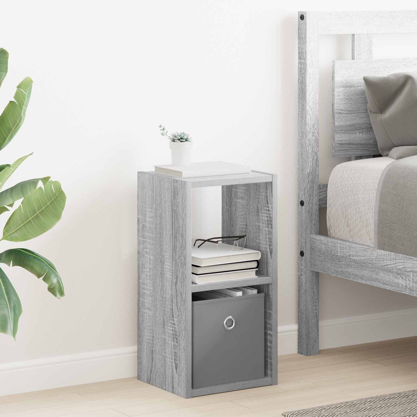 vidaXL Κομοδίνο Γκρι Sonoma 25,5 x 22 x 49,5 εκ Επεξεργασμένο Ξύλο