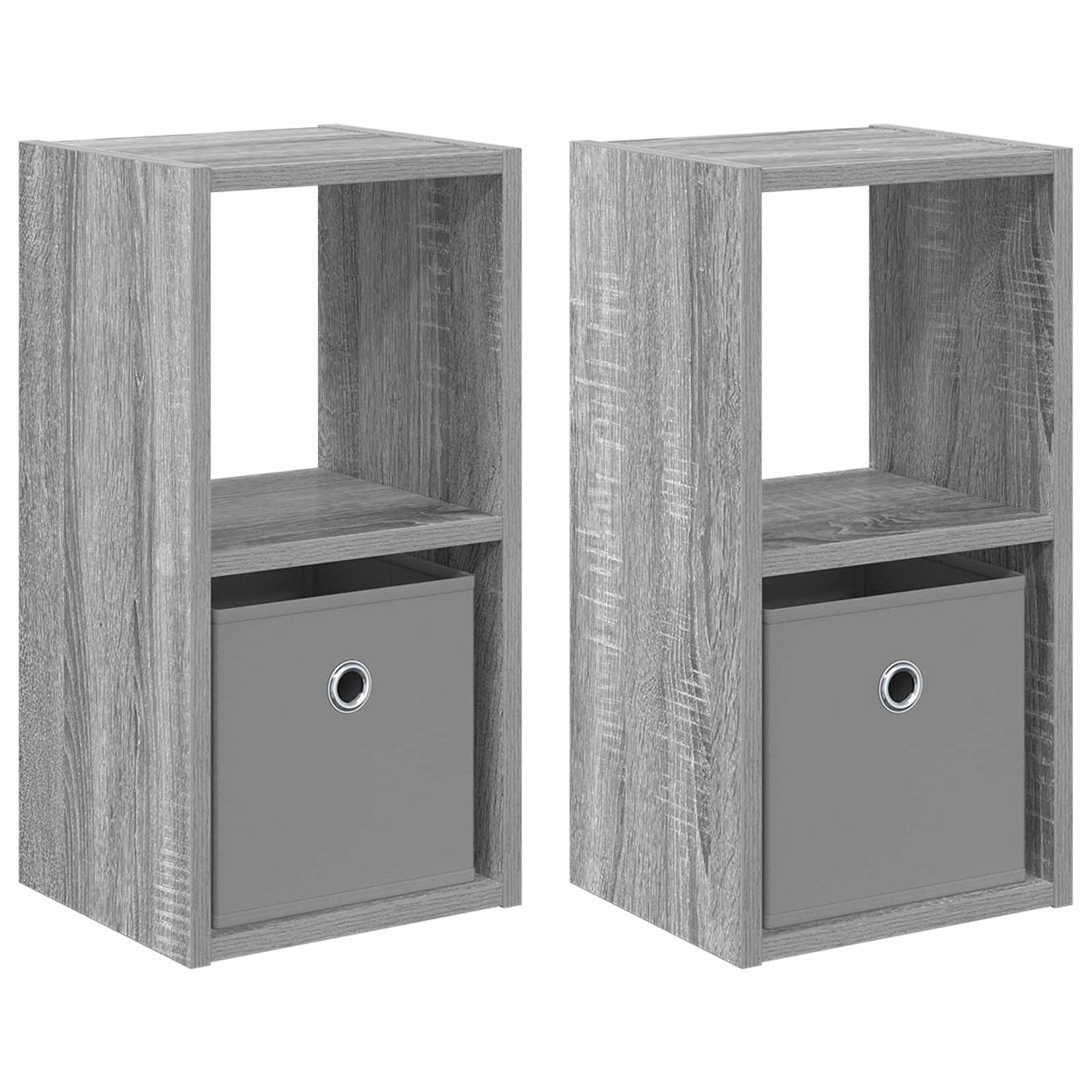 vidaXL Κομοδίνο 2 τμχ. Γκρι Sonoma 25,5 x 22 x 49,5 εκ