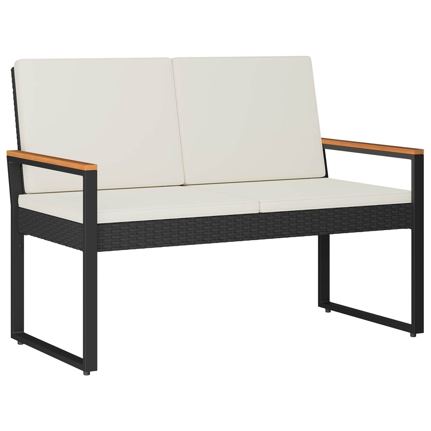 vidaXL Εξωτερικός πάγκος 2 -Seater 107 x 61 x 80 εκ. συνθετικό ρατάν