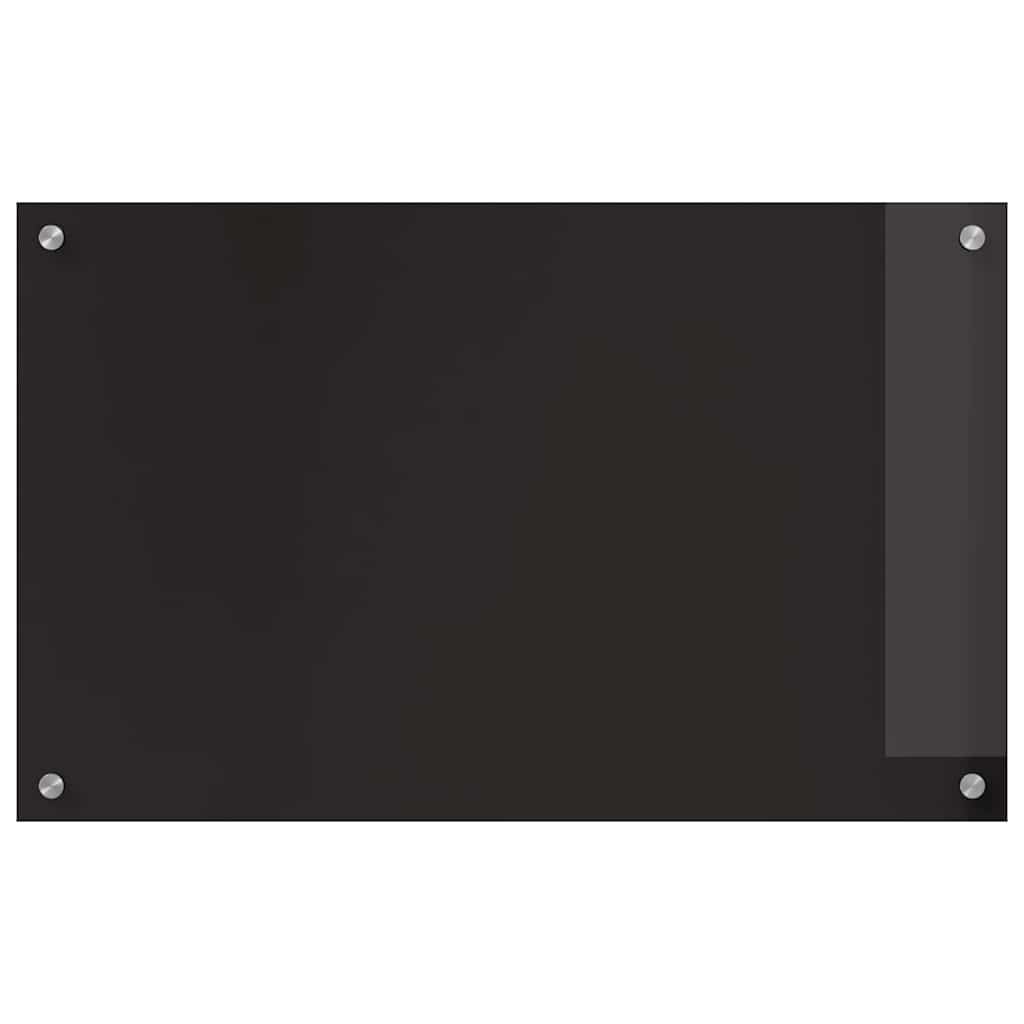 vidaXL Πλάτη κουζίνας 2 τεμ. Μαύρο 80 x 50 cm σκληρυμένο γυαλί