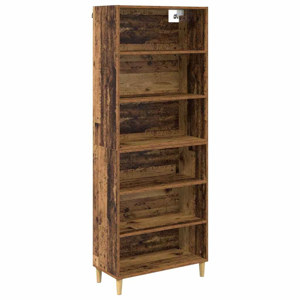 vidaXL Highboard Παλιό Ξύλο 69,5 x 32,5 x 180 εκ Επεξεργασμένο ξύλο