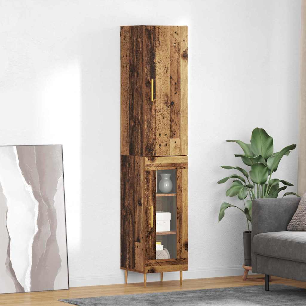 vidaXL Highboard 2 pcs Παλιό Ξύλο Επεξεργασμένο ξύλο