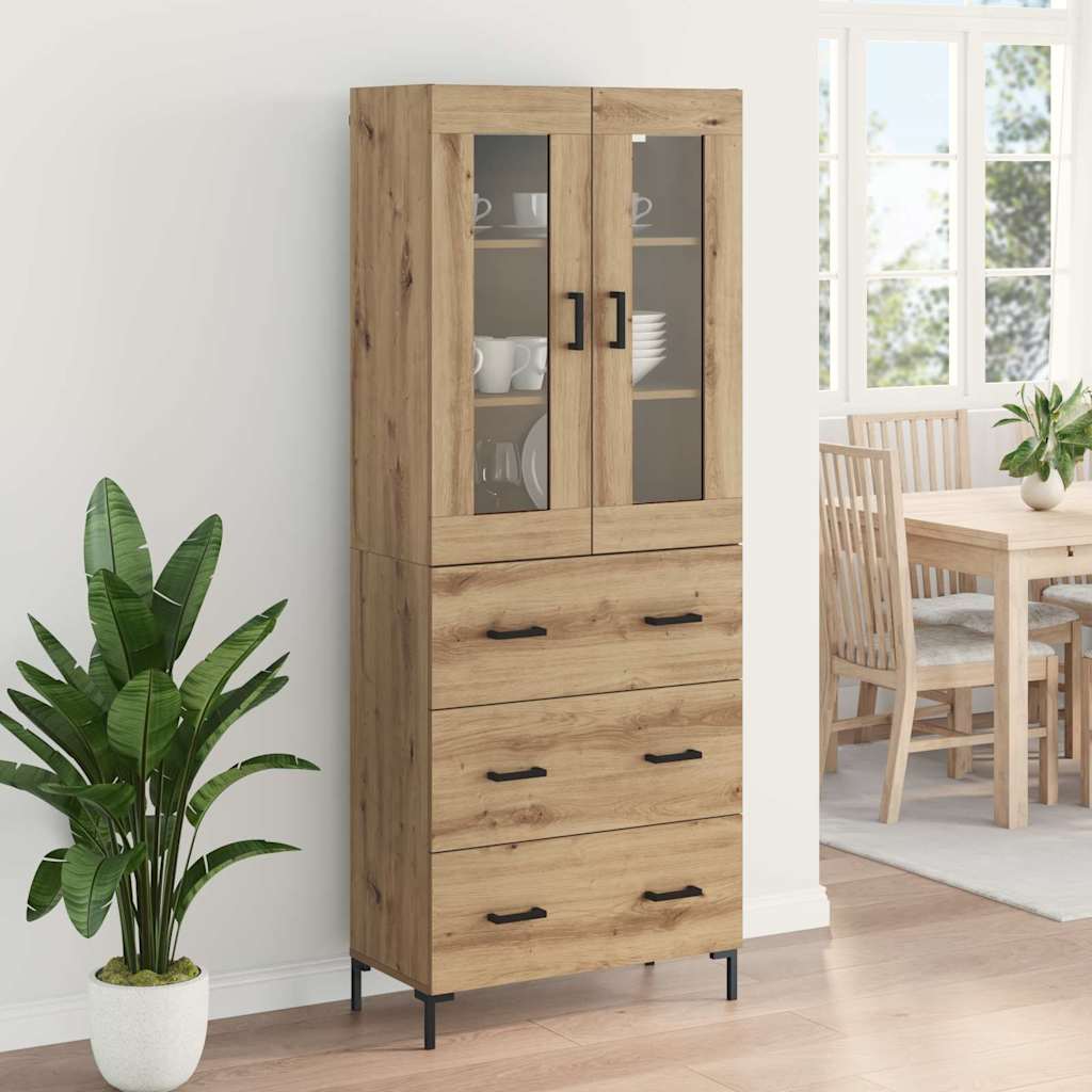 vidaXL Highboard 2 pcs Artisan Oak 69,5 x 34 x 180 εκ.