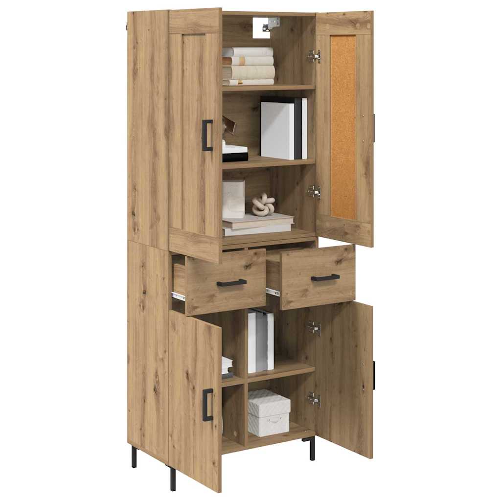 vidaXL Highboard 2 τμχ. Artisan Oak 69,5 x 34 x 180 εκ.
