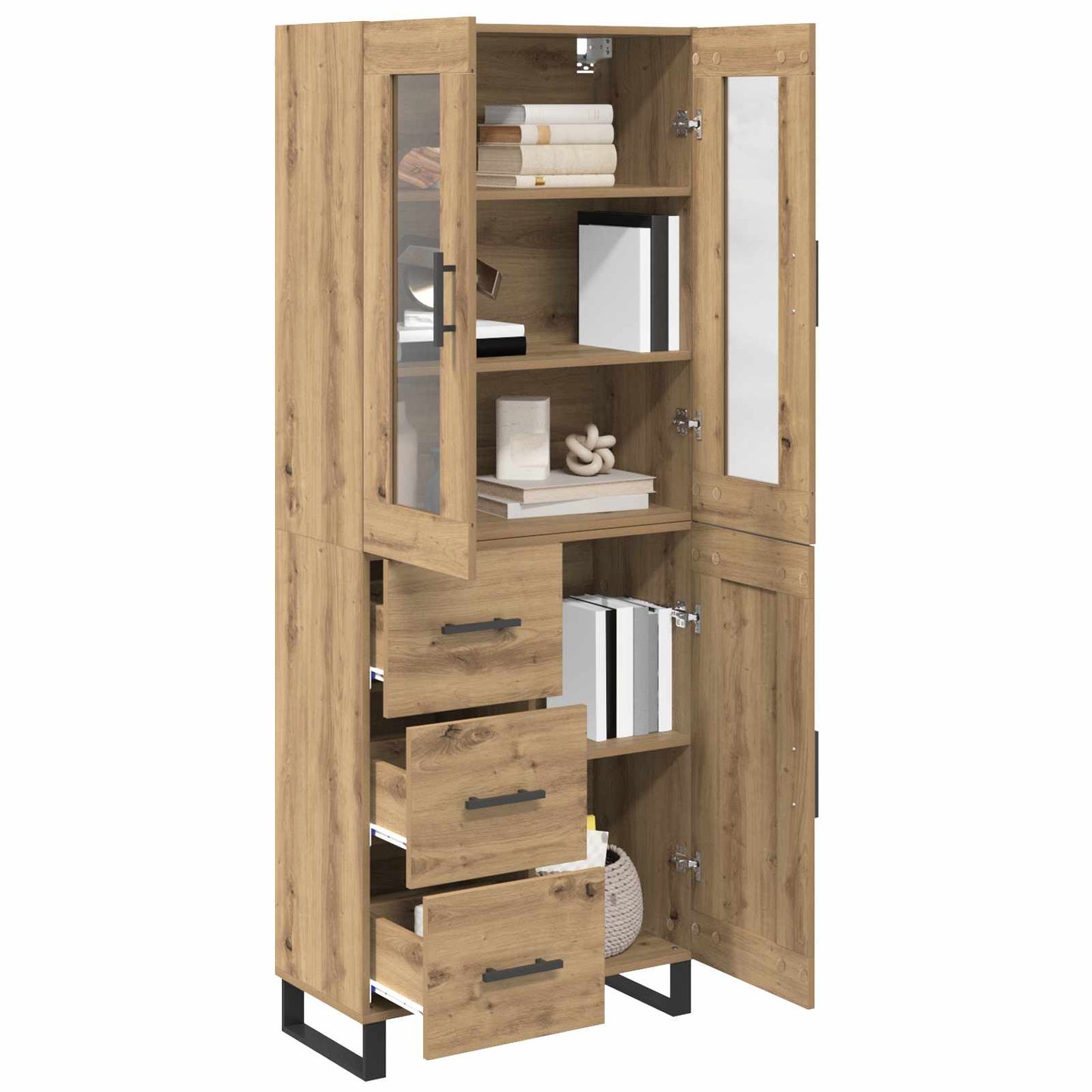 vidaXL Highboard 2 τμχ. Artisan Oak 69,5 x 34 x 180 εκ.