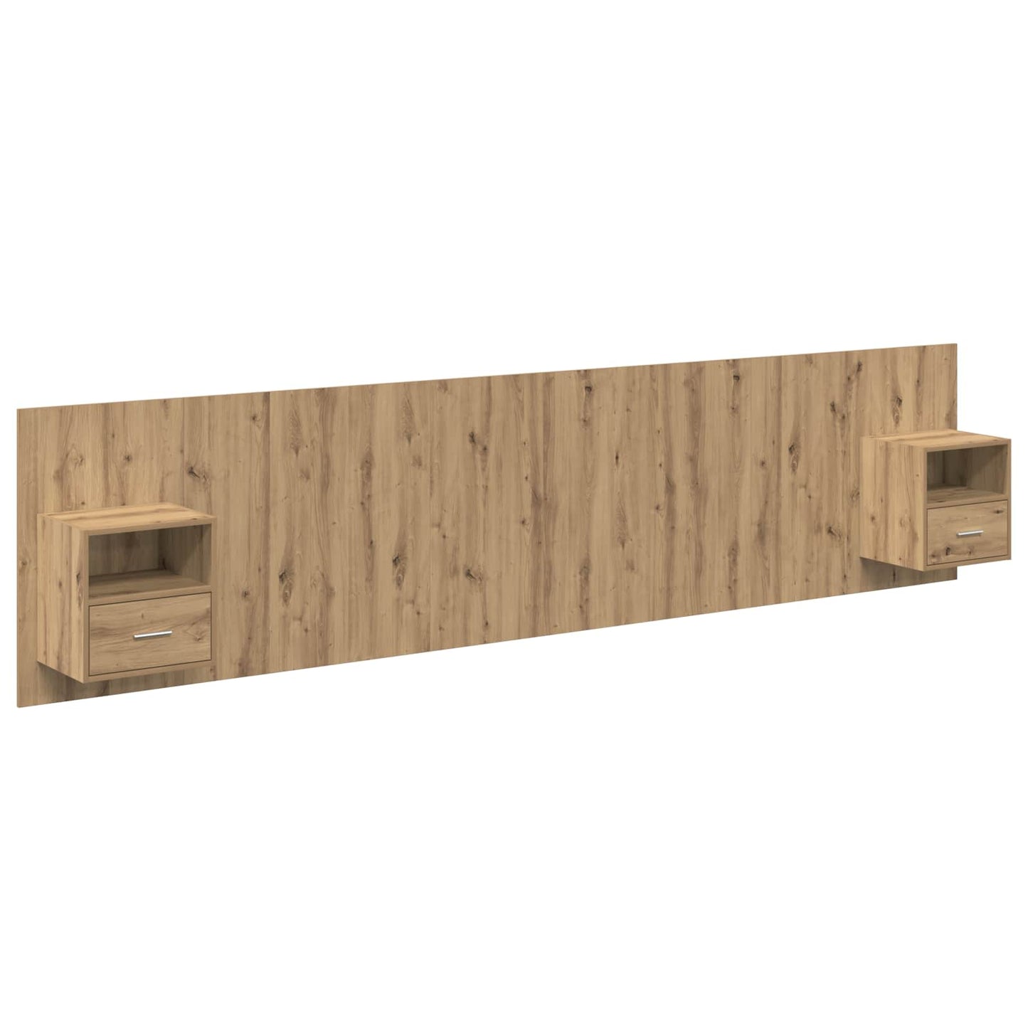 vidaXL Κεφαλή κρεβατιού με κομοδίνο 3 τμχ. Artisan Oak