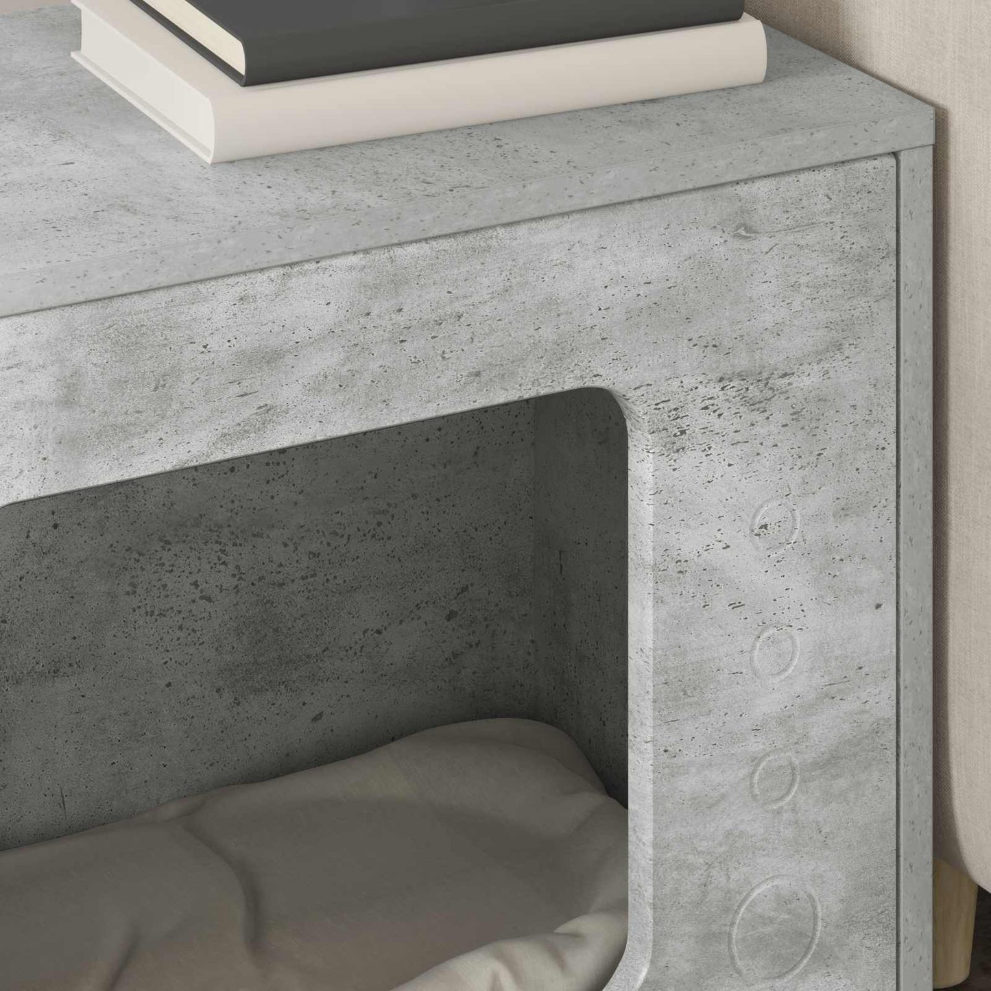 vidaXL Σπίτι Γάτας Γκρι Σκυροδέματος 51 x 30 x 42,5 εκ