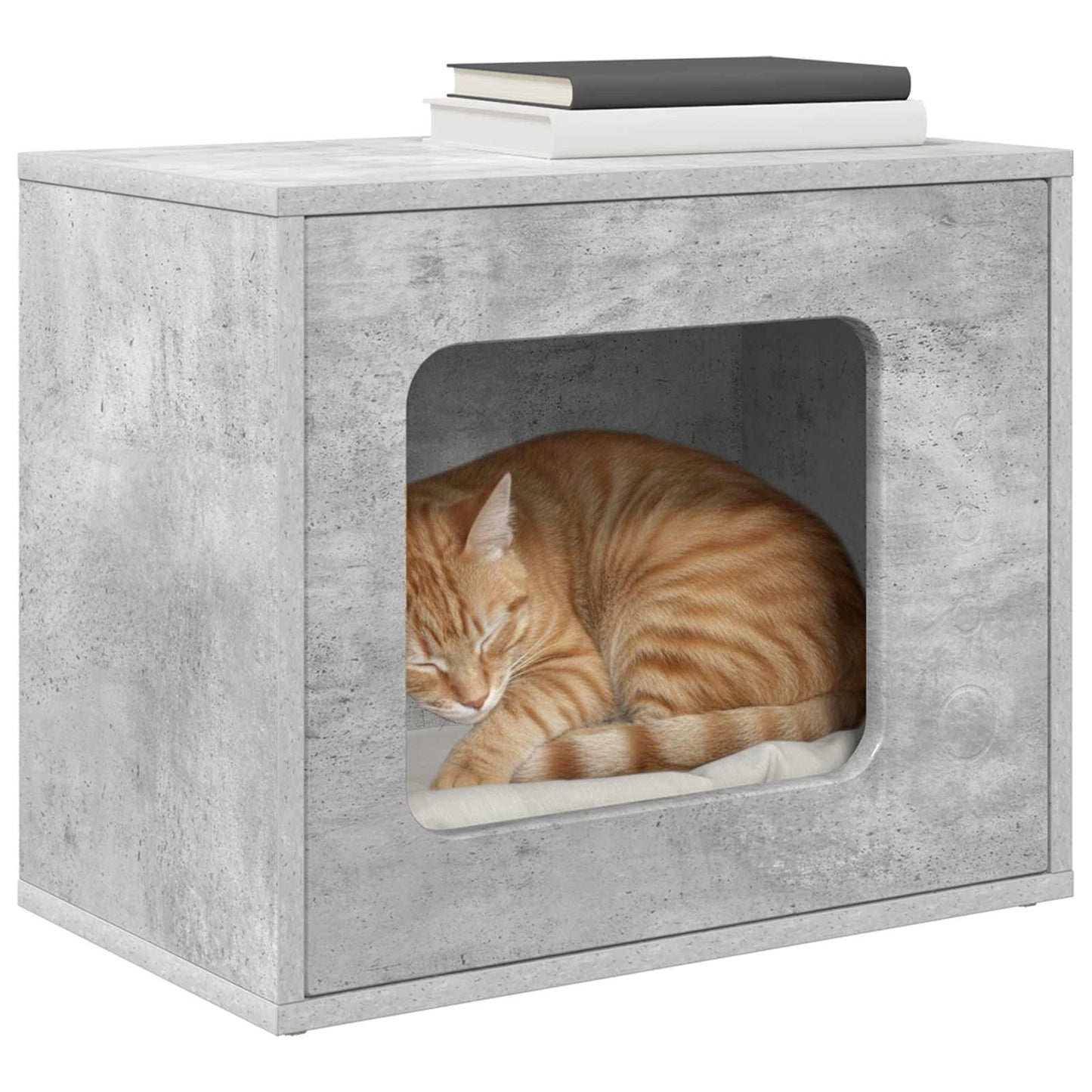 vidaXL Σπίτι Γάτας Γκρι Σκυροδέματος 51 x 30 x 42,5 εκ