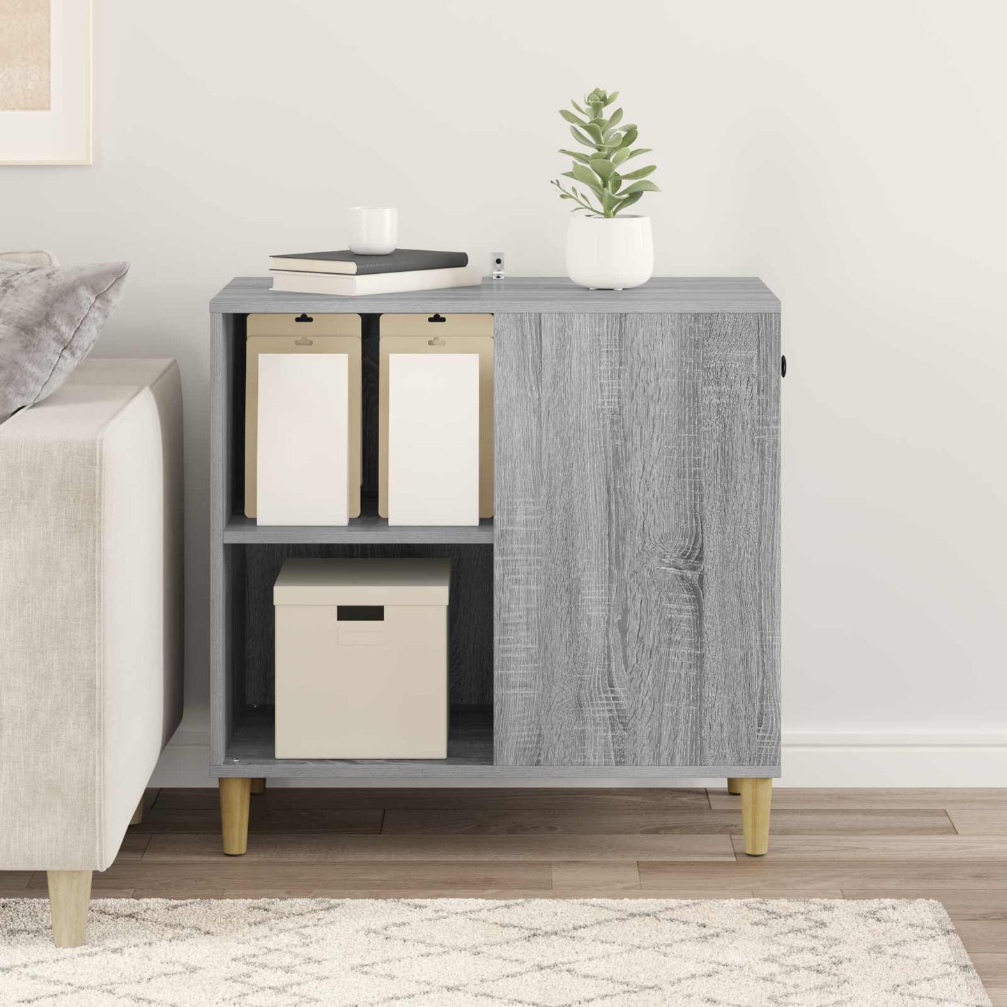 vidaXL Σπίτι Γάτας Γκρι Sonoma 72 x 42,5 x 70 εκ. Επεξεργασμένο Ξύλο