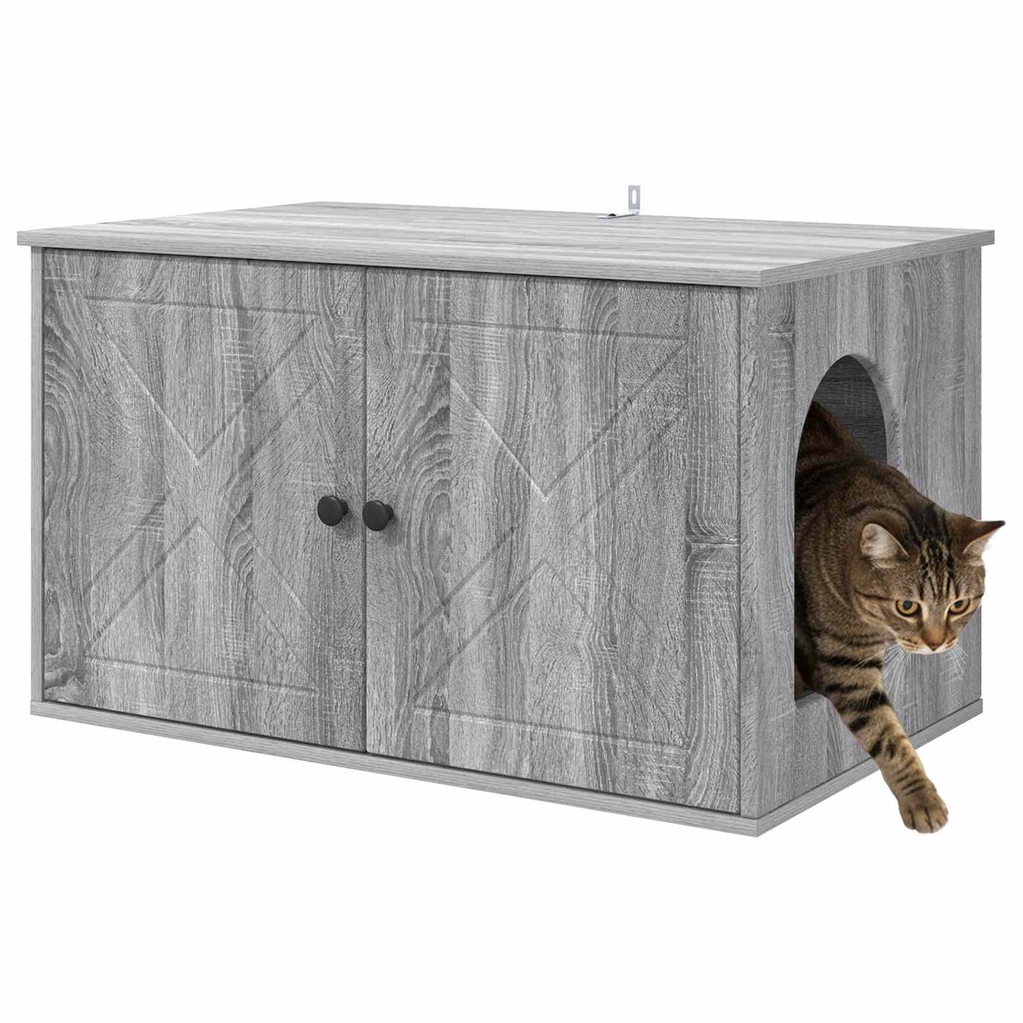 vidaXL Σπίτι Γάτας Γκρι Sonoma 85 x 55 x 50,5 εκ Επεξεργασμένο Ξύλο