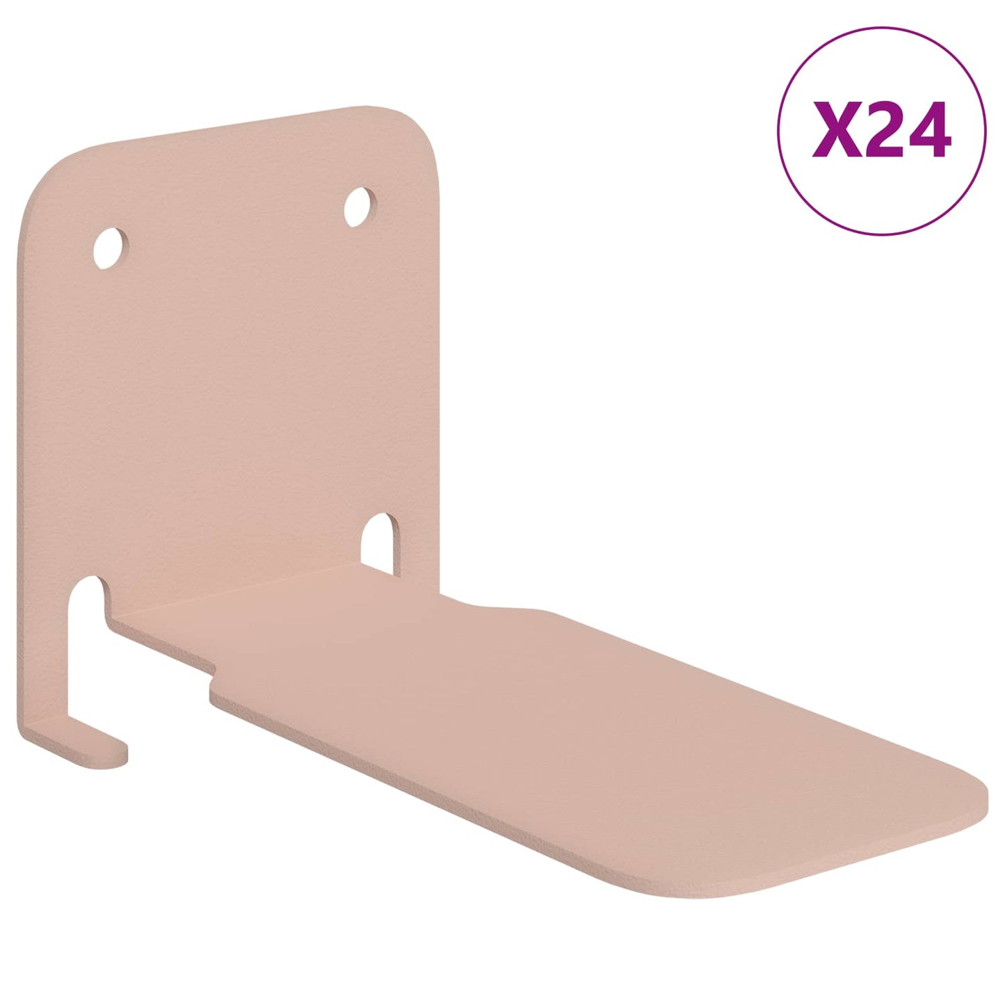 vidaXL Αόρατο Επικαθήμενο Ράφι 24 τμχ. Ροζ 6 x 11 x 6,5 εκ