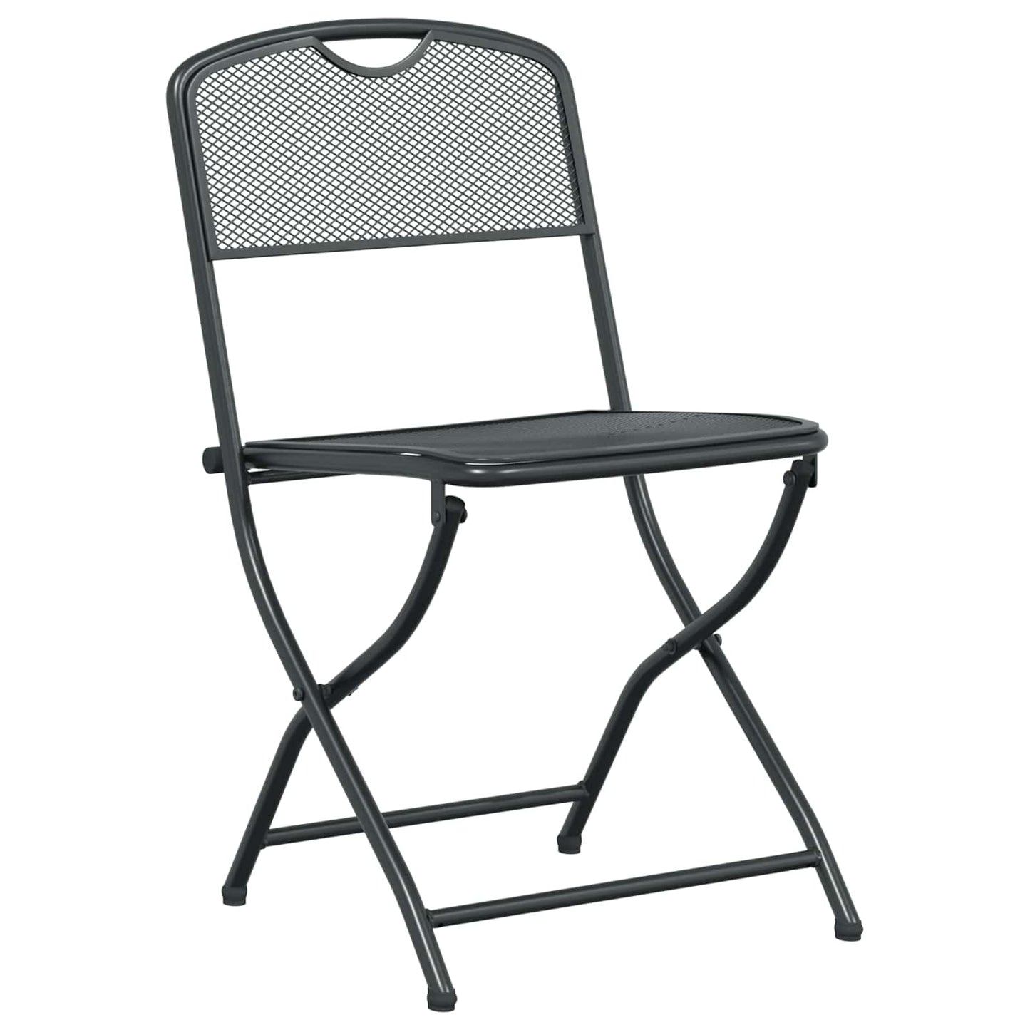 vidaXL Καρέκλες Κήπου 2 pcs Ανθρακί 52,5 x 46 x 82 εκ Σίδερο