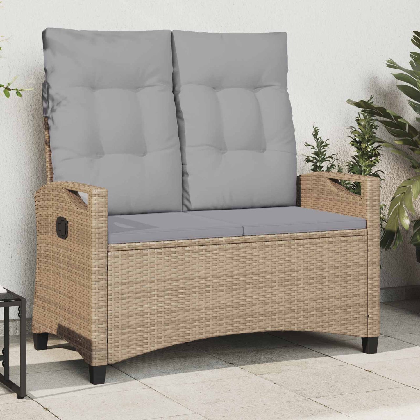 vidaXL Παγκάκι κήπου Μπέζ και Ανοιχτό Γκρι 105 x 60 x 112 εκ