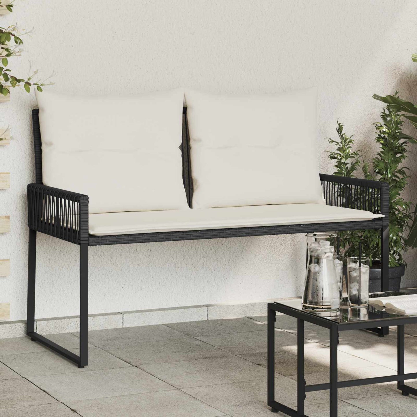 vidaXL Εξωτερικός πάγκος 2 -Seater 4 τμχ. 110 x 59 x 82 εκ Ορθογώνιος