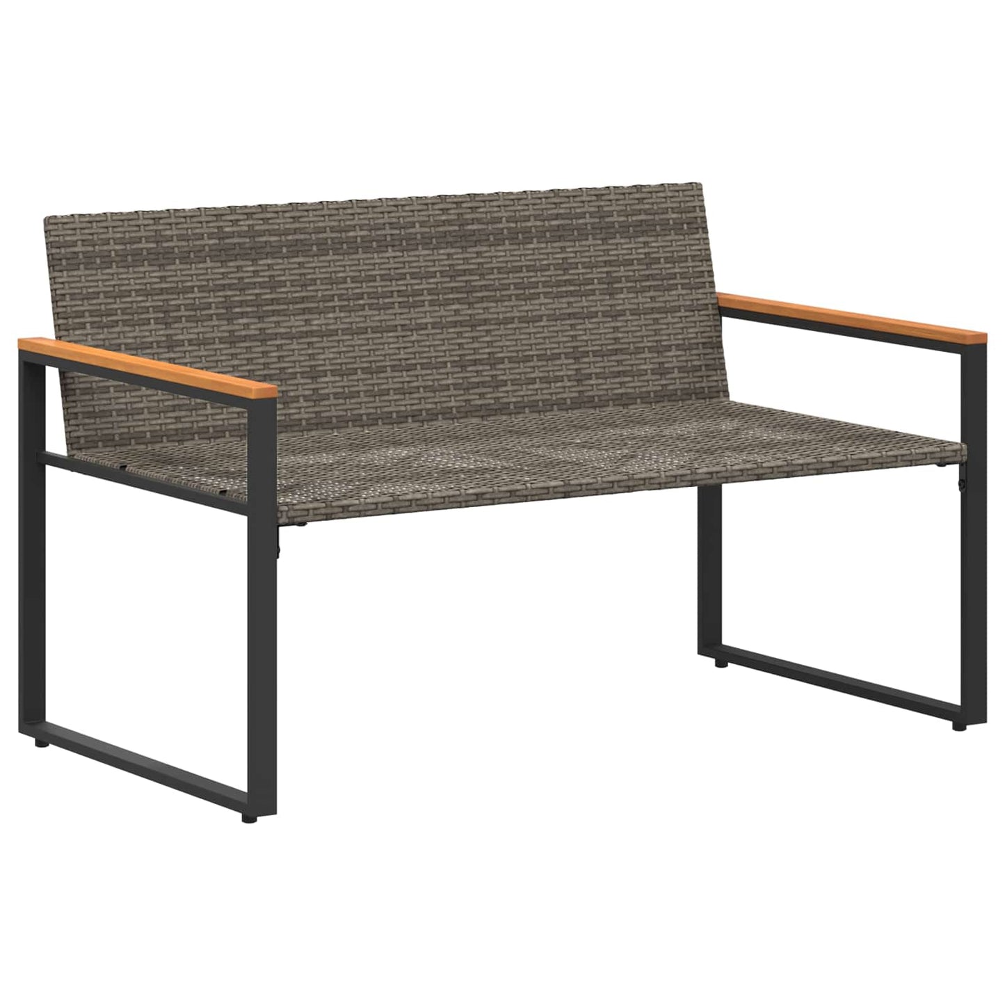 vidaXL παγκάκι Γκρι και Σκούρο Γκρι 115 x 65 x 72 εκ. Ρατάν