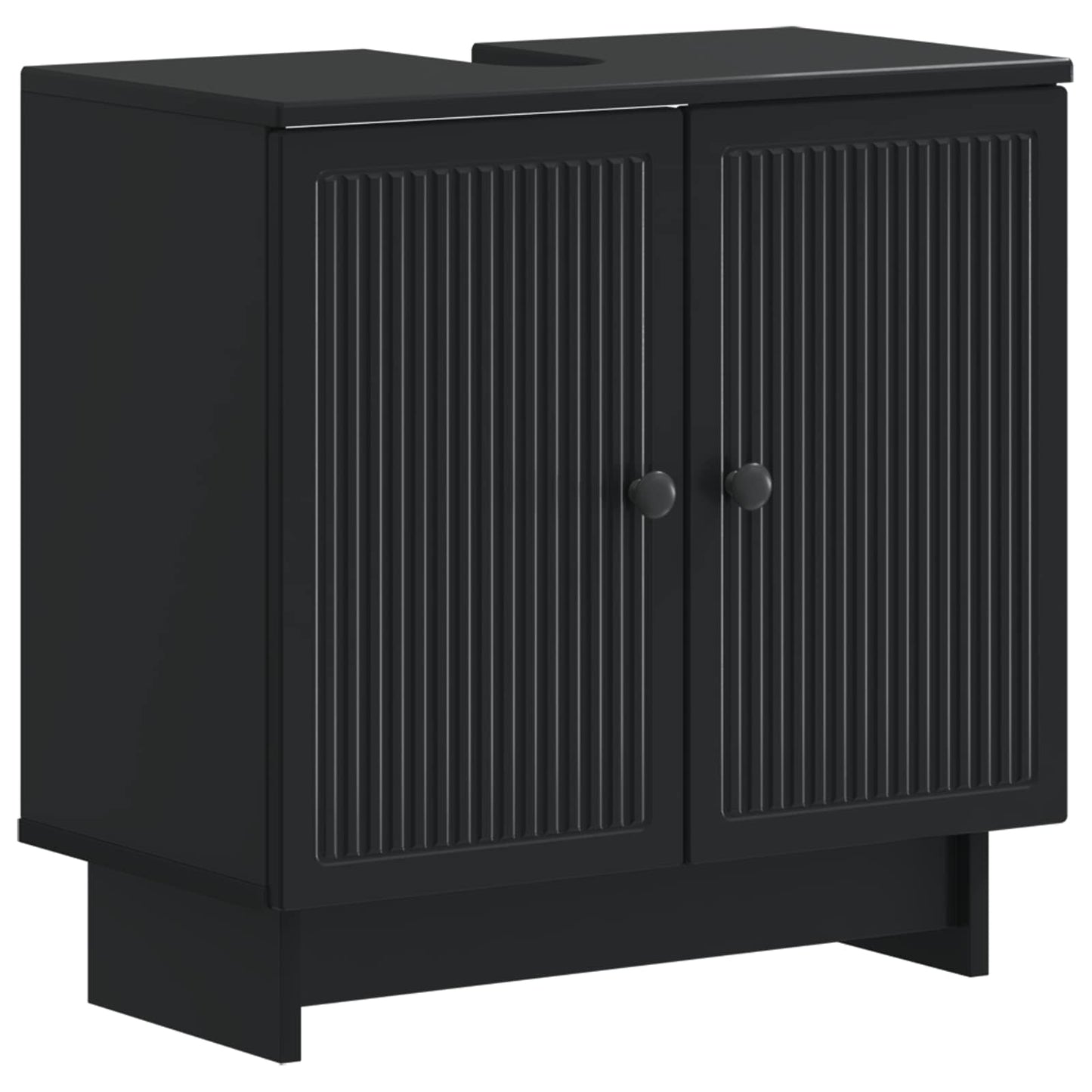 vidaXL Ντουλάπα Νιπτήρα Mπάνιου EDE Μαύρο 59,5 x 31,5 x 59 εκ.