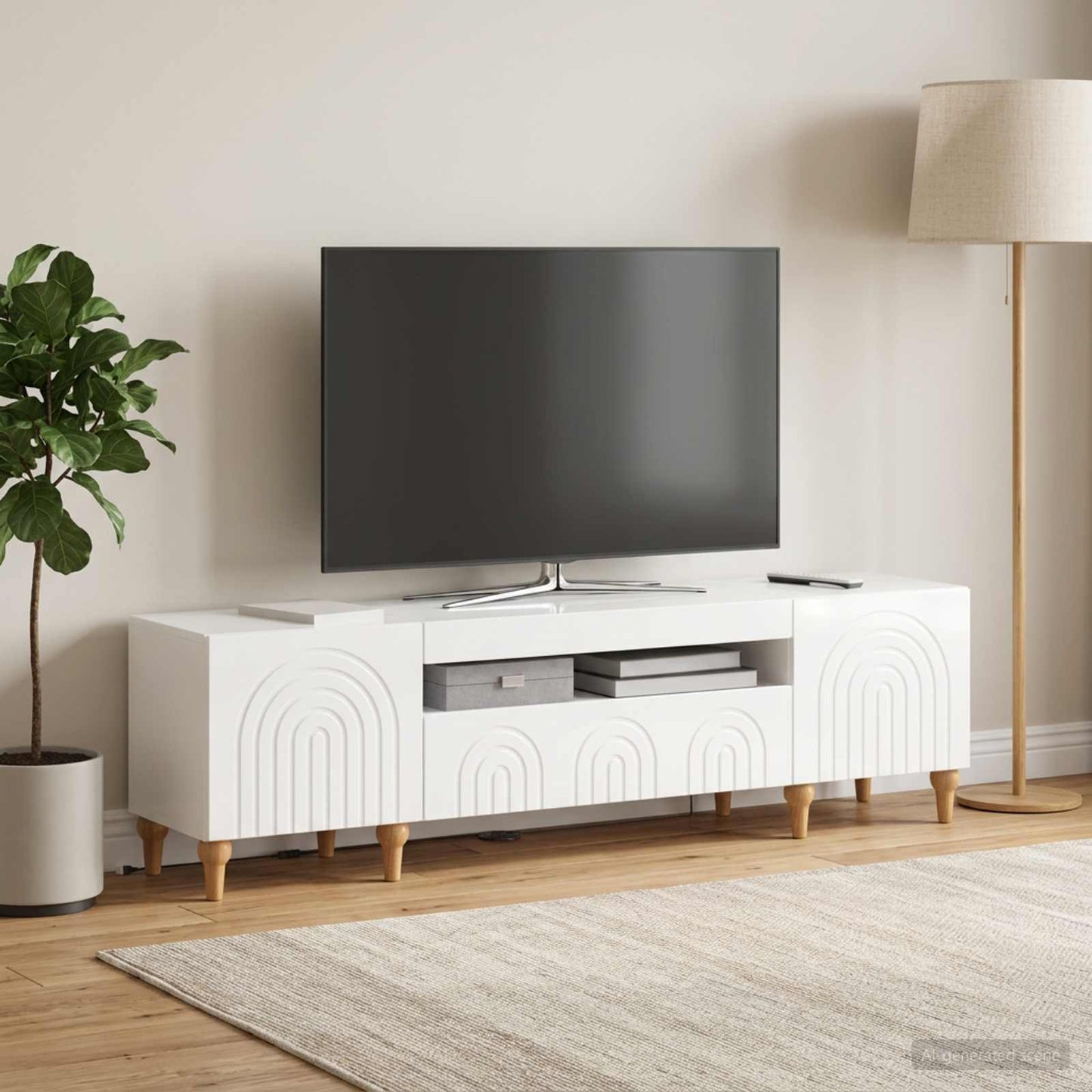 vidaXL Ντουλάπα LED Τηλεόρασης ALKMAAR 153 x 35 x 43 εκ