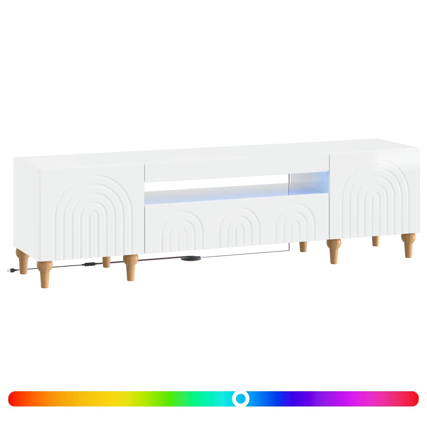 vidaXL Ντουλάπα LED Τηλεόρασης ALKMAAR 153 x 35 x 43 εκ