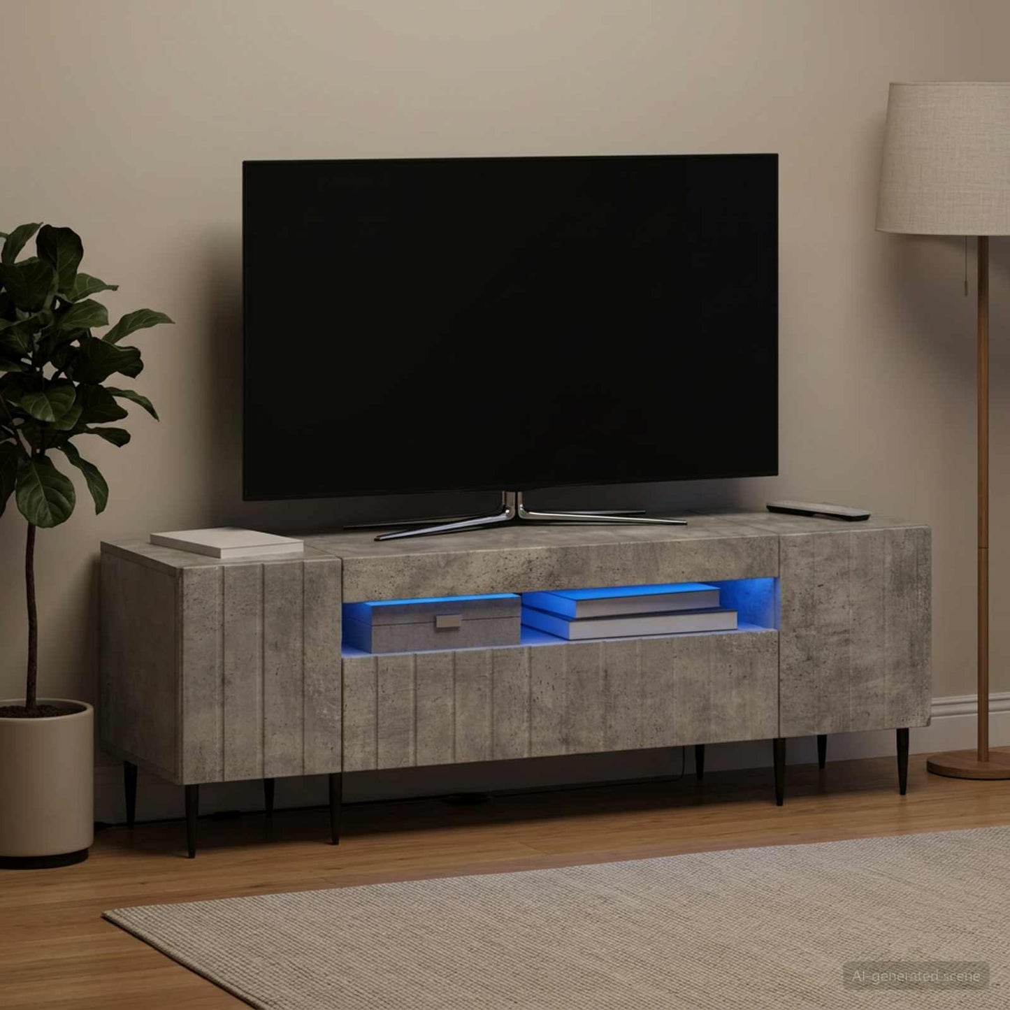 vidaXL Ντουλάπα LED Τηλεόρασης ZWOLLE 153 x 35 x 43 εκ