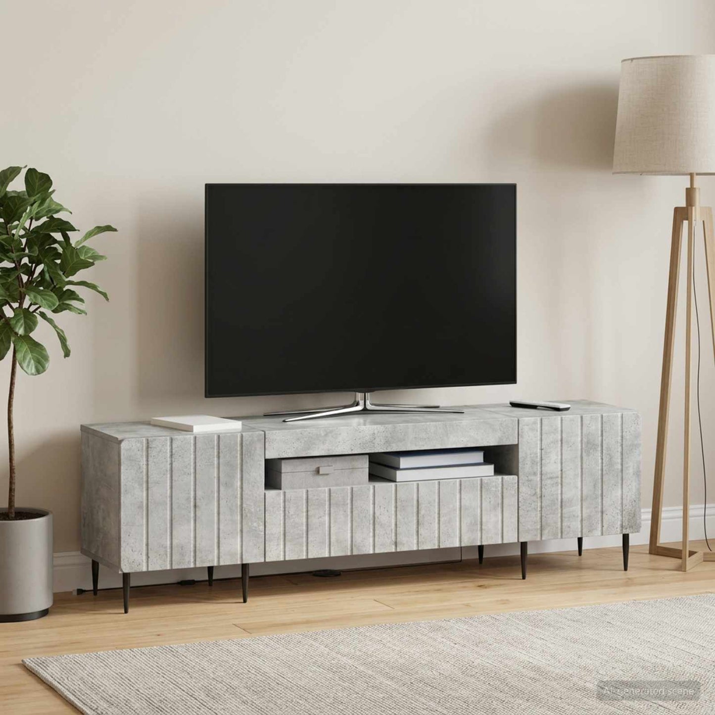 vidaXL Ντουλάπα LED Τηλεόρασης ZWOLLE 153 x 35 x 43 εκ