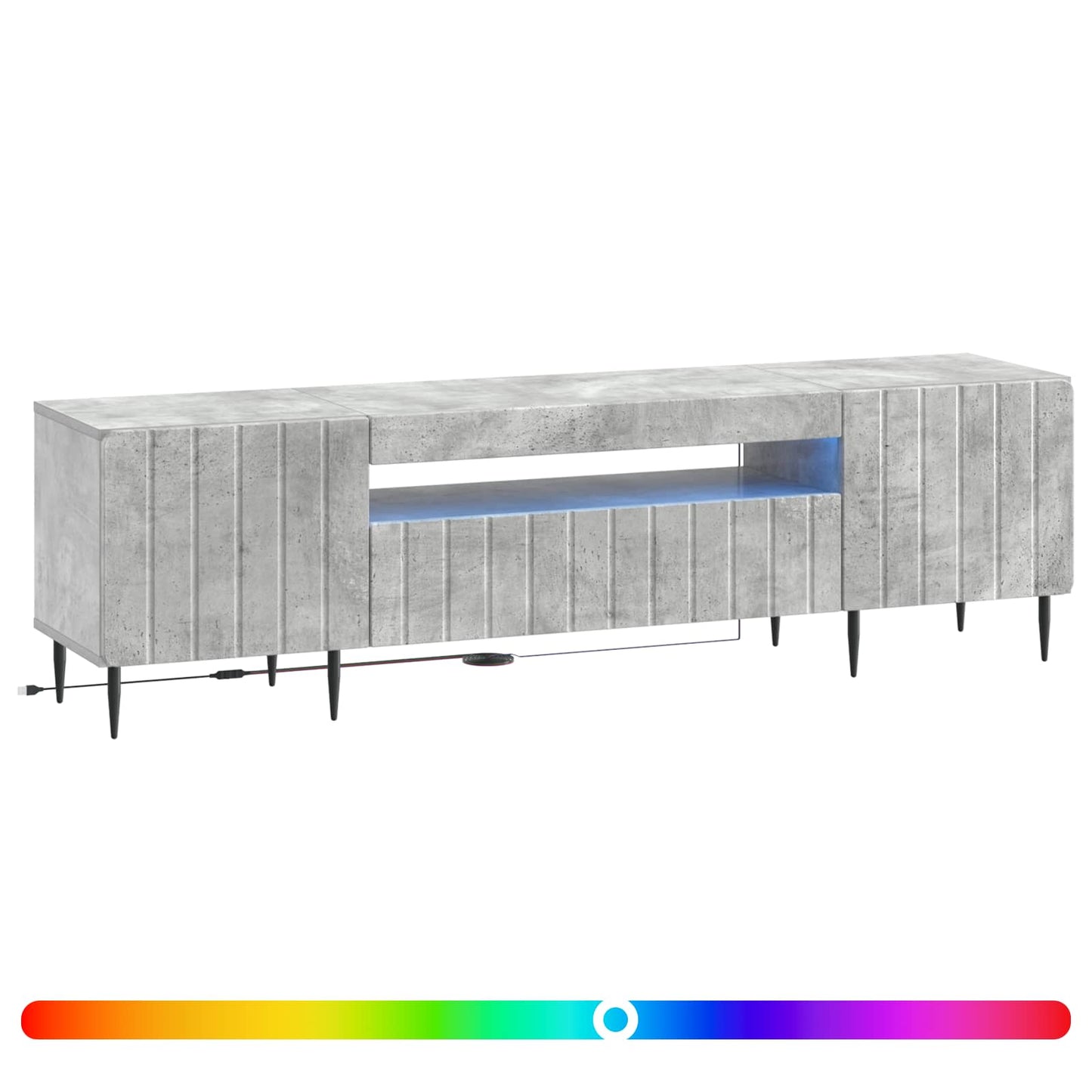 vidaXL Ντουλάπα LED Τηλεόρασης ZWOLLE 153 x 35 x 43 εκ