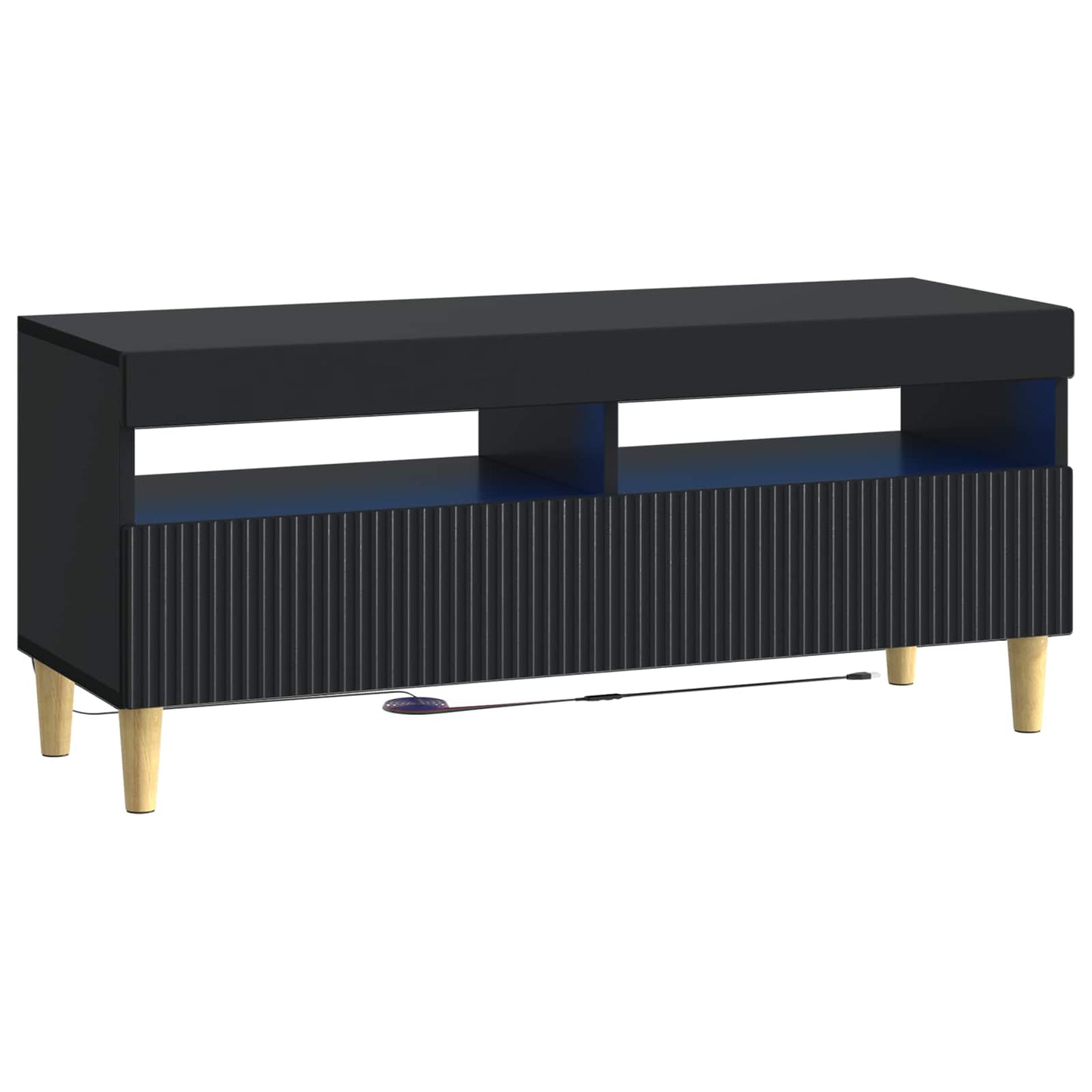 vidaXL Ντουλάπα LED Τηλεόρασης ARNHEM 100 x 35 x 43 εκ. Μαύρο