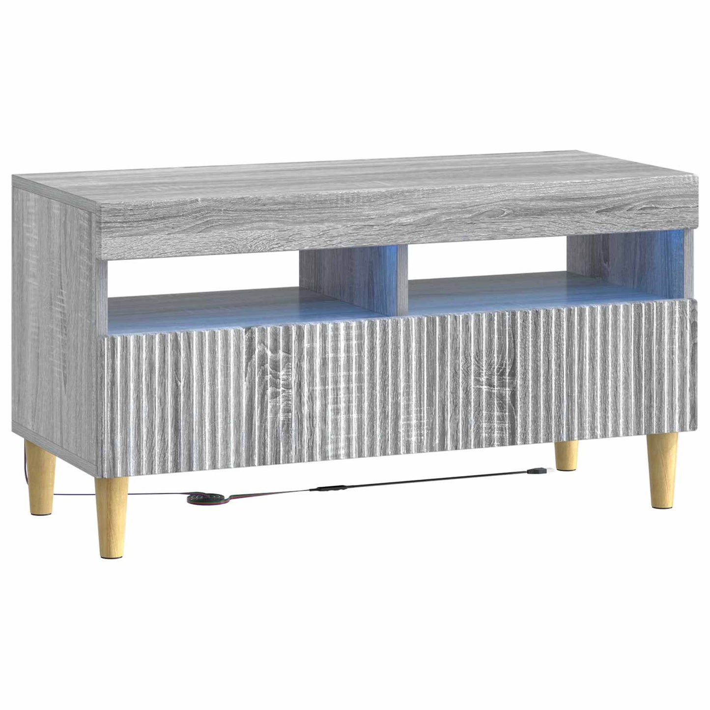 vidaXL Ντουλάπα LED Τηλεόρασης ARNHEM 81 x 35 x 43 εκ. Γκρι Sonoma