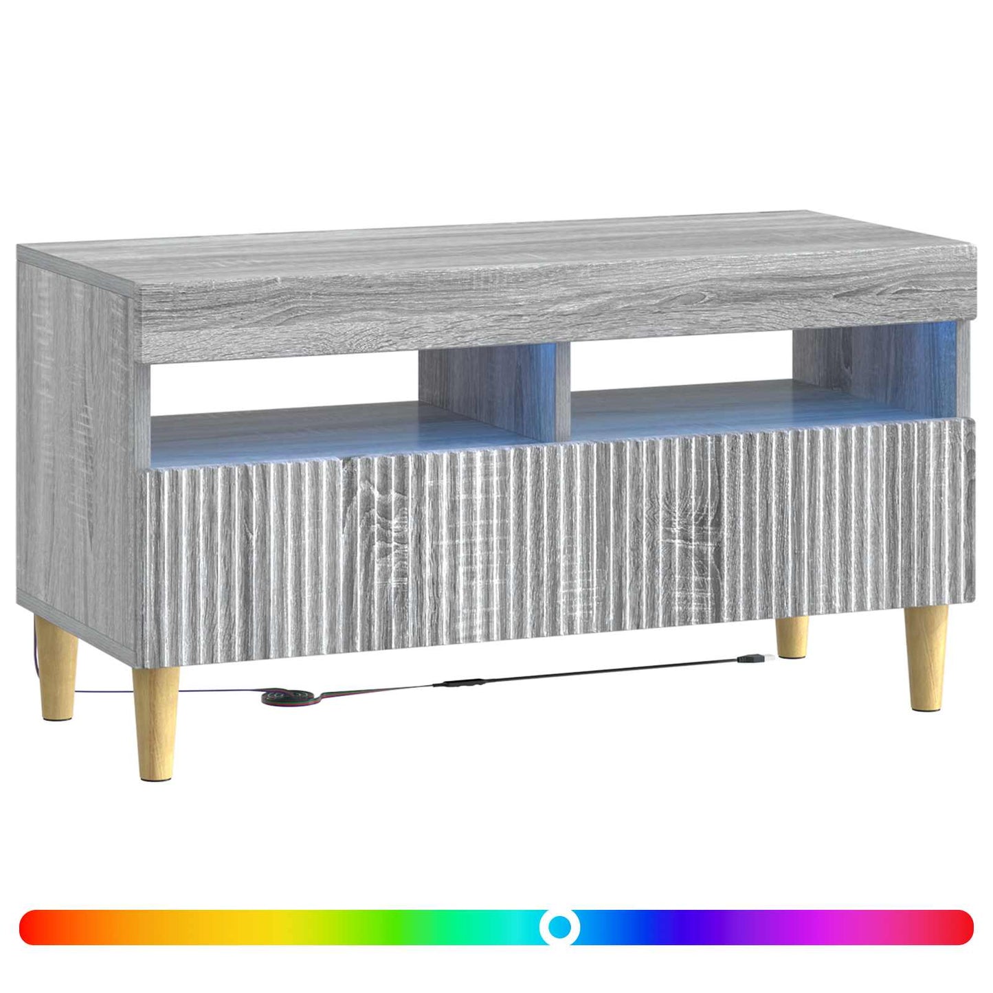 vidaXL Ντουλάπα LED Τηλεόρασης ARNHEM 81 x 35 x 43 εκ. Γκρι Sonoma