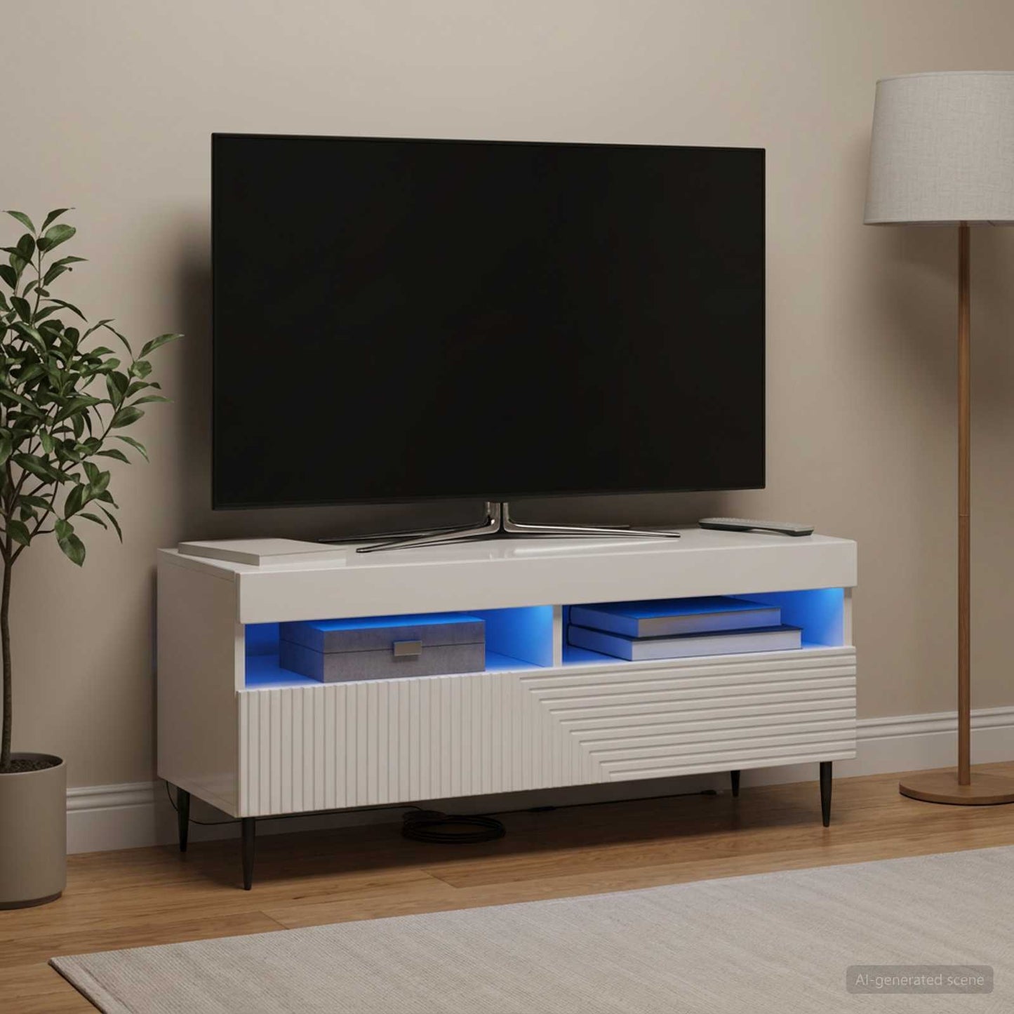 vidaXL Ντουλάπα LED Τηλεόρασης HAARLEM 100 x 35 x 43 εκ.