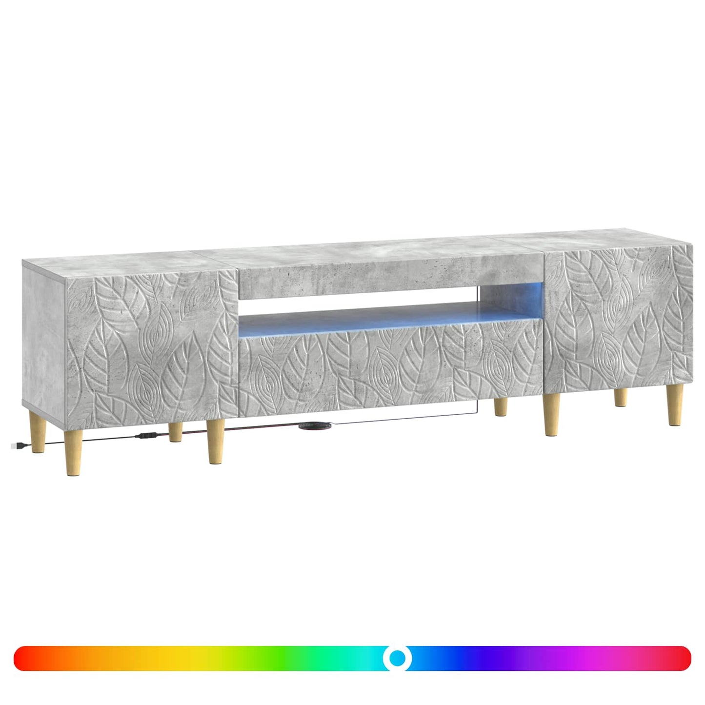 vidaXL Ντουλάπα LED Τηλεόρασης DELFT 153 x 35 x 43 εκ