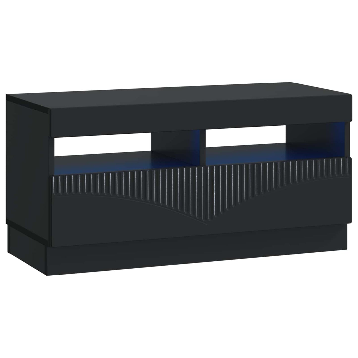 vidaXL Ντουλάπα LED Τηλεόρασης Μαύρο Επεξεργασμένο Ξύλο