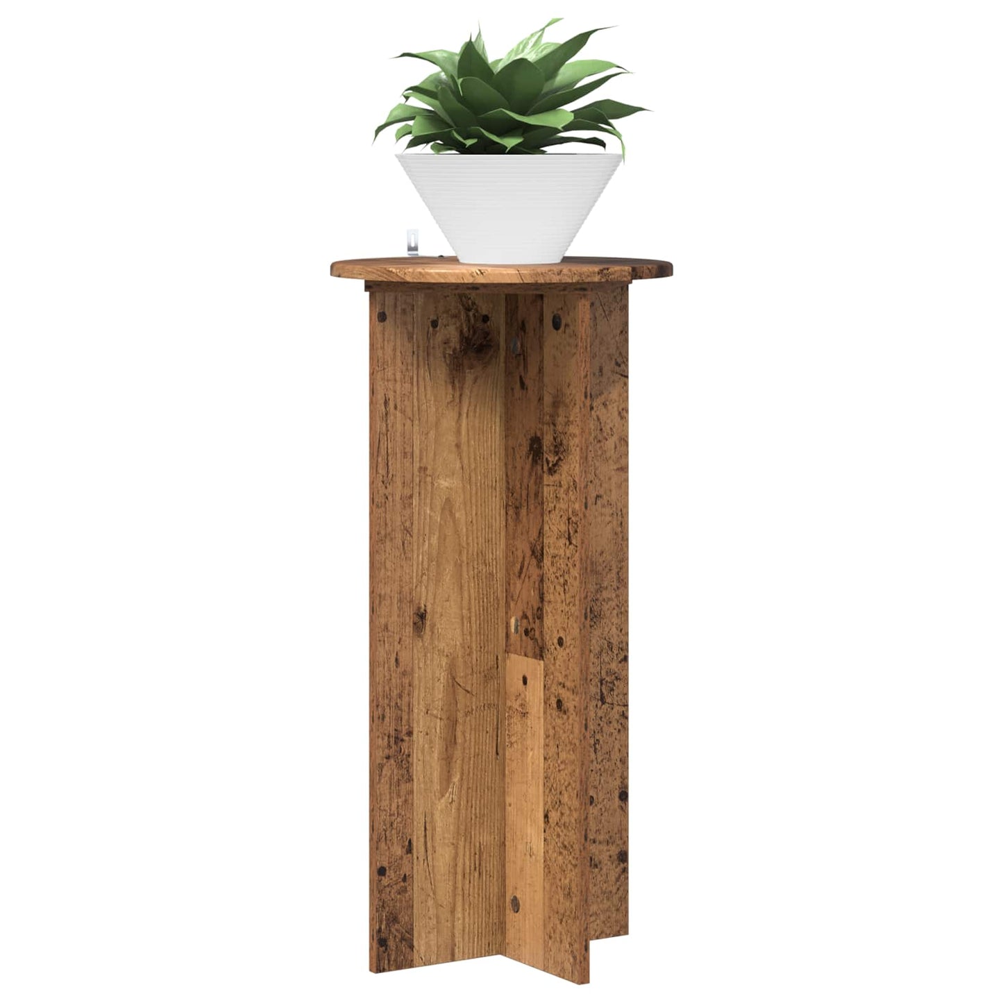 vidaXL Βάση φυτών 2 τεμ. Παλαιωμένο ξύλο 40 x 40 x 80 cm