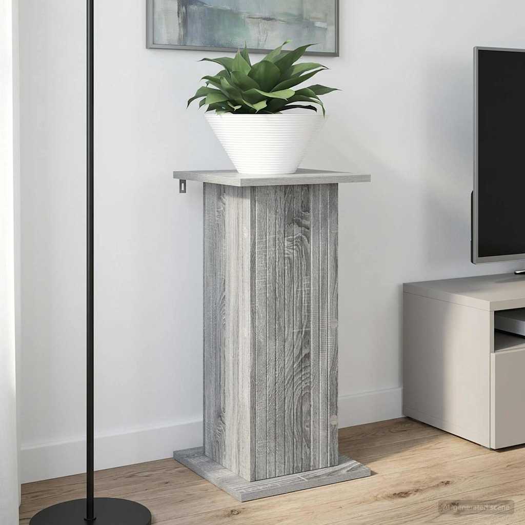vidaXL Βάση φυτών 2 τεμ. Γκρι Sonoma 30,5 x 30 x 60,5 εκ