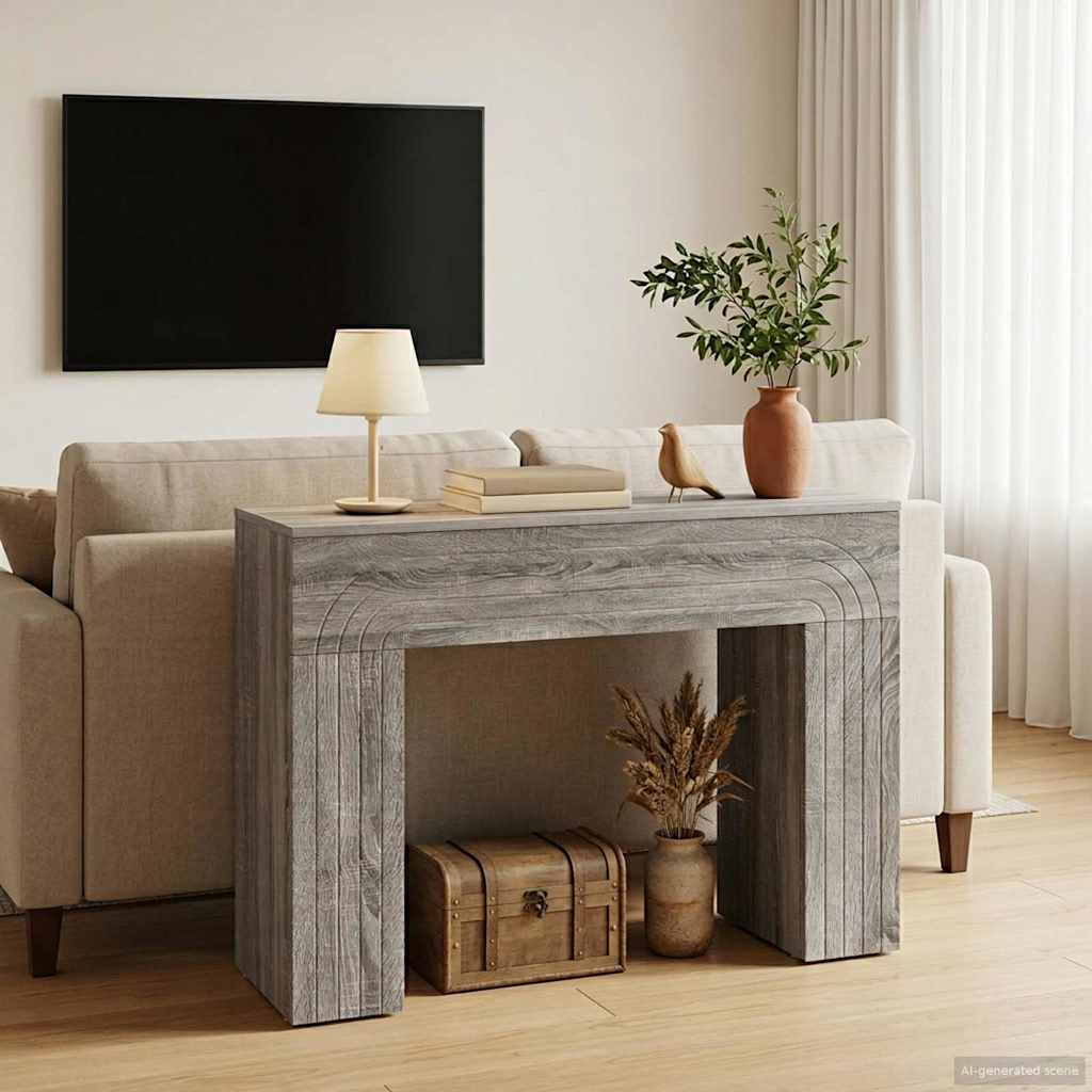 vidaXL Τραπεζάκι σαλονιού Γκρι Sonoma 102 x 35 x 75 εκ