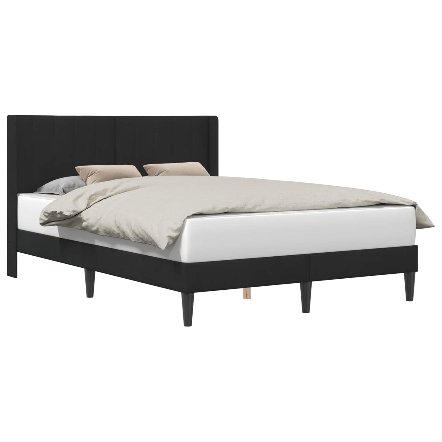 vidaXL Σκελετός Κρεβατιού με κεφαλάρι Μαύρο 120 x 190 cm Βελούδο
