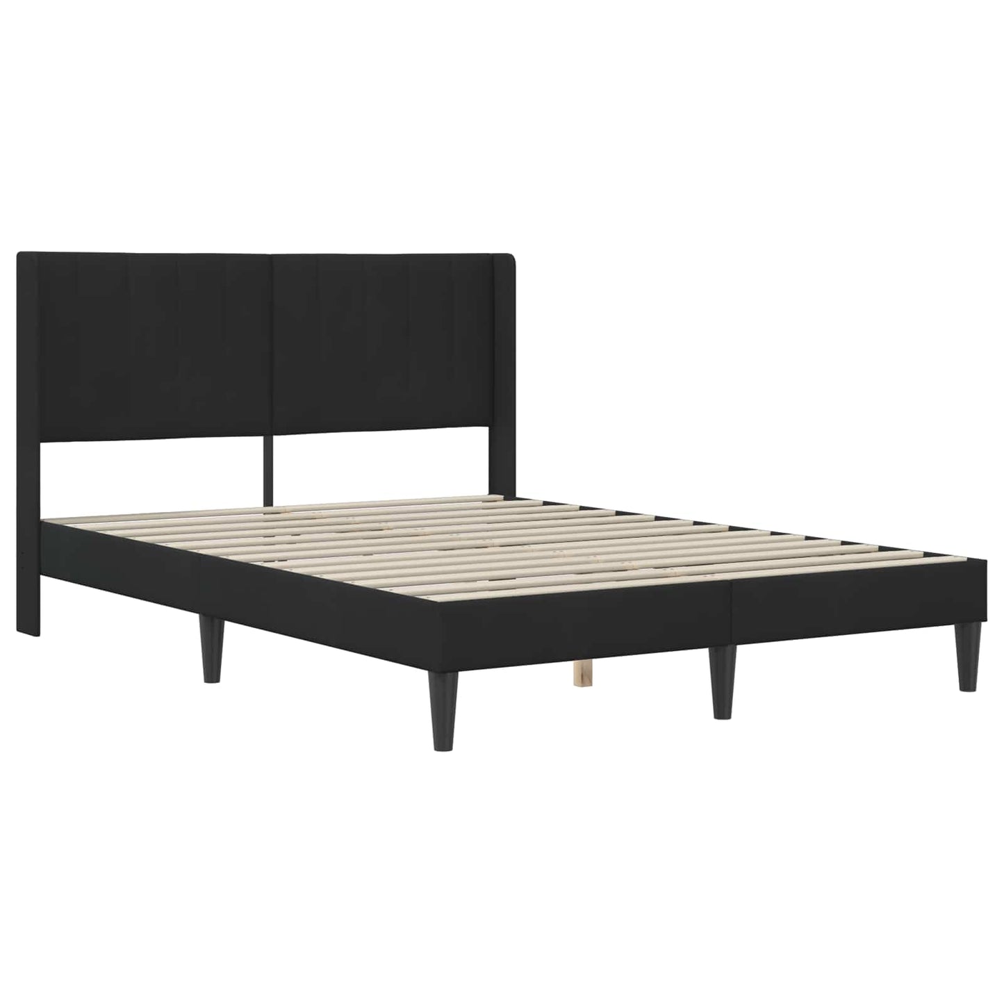vidaXL Σκελετός Κρεβατιού με κεφαλάρι Μαύρο 140 x 200 cm Βελούδο