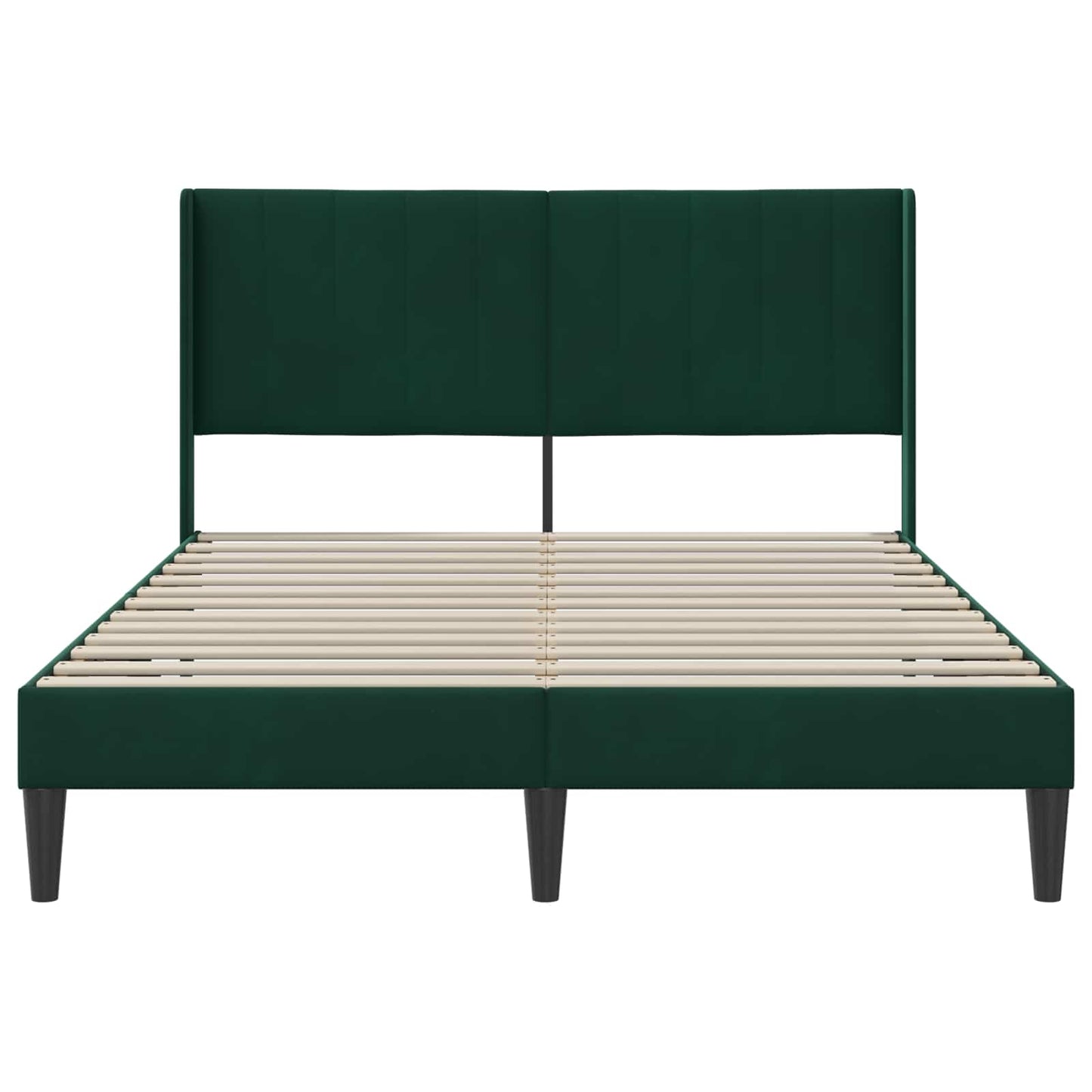 vidaXL Σκελετός Κρεβατιού Σκούρο Πράσινο 160 x 200 cm Βελούδο