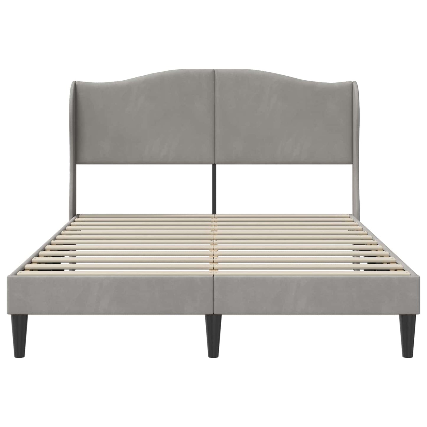 vidaXL Σκελετός Κρεβατιού Ανοιχτό γκρι 120 x 190 cm Βελούδο