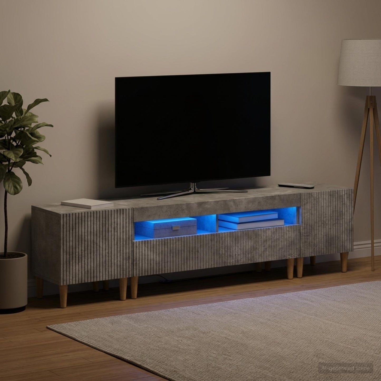 vidaXL 3 Τεμάχια LED Τηλεοπτική Ντουλάπα ARNHEM 3 τμχ.
