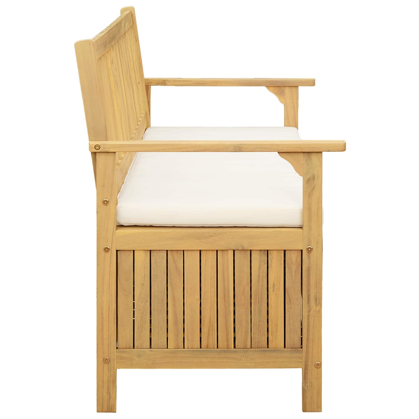 vidaXL Παγκάκι με αποθήκευση 2 -Seater 120 x 63 x 84 cm Ορθογώνιος
