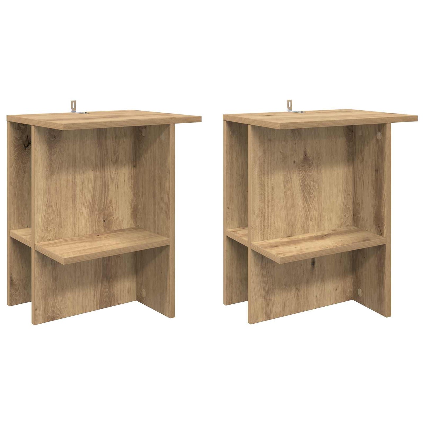 vidaXL Τραπεζάκι σαλονιού 2 τμχ. Artisan Δρυς 40 x 30 x 49 εκ.