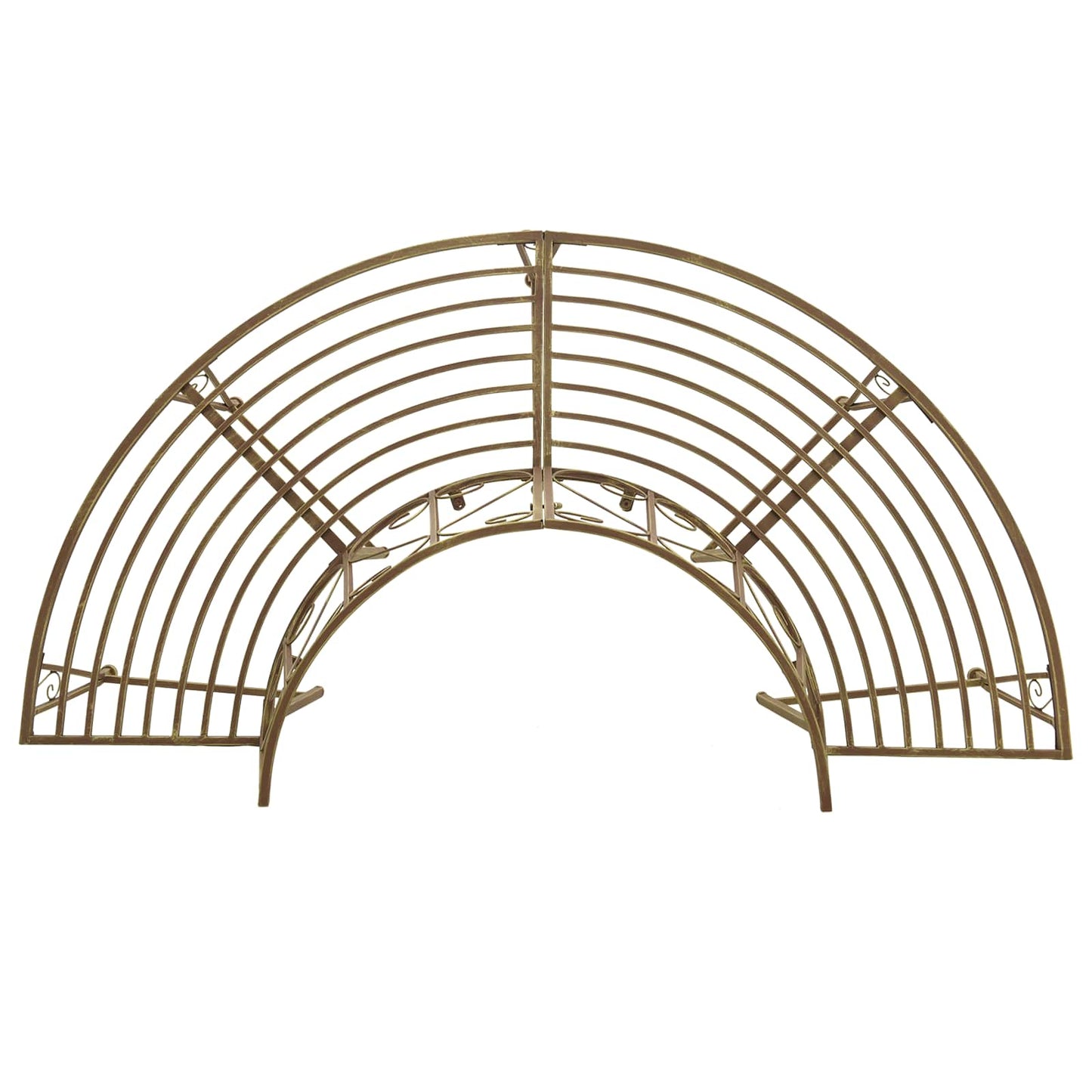 vidaXL Παγκάκι Δέντρου 4 -θέσιο 160 x 80 x 89 εκ. steel Αρχαίο Καφέ