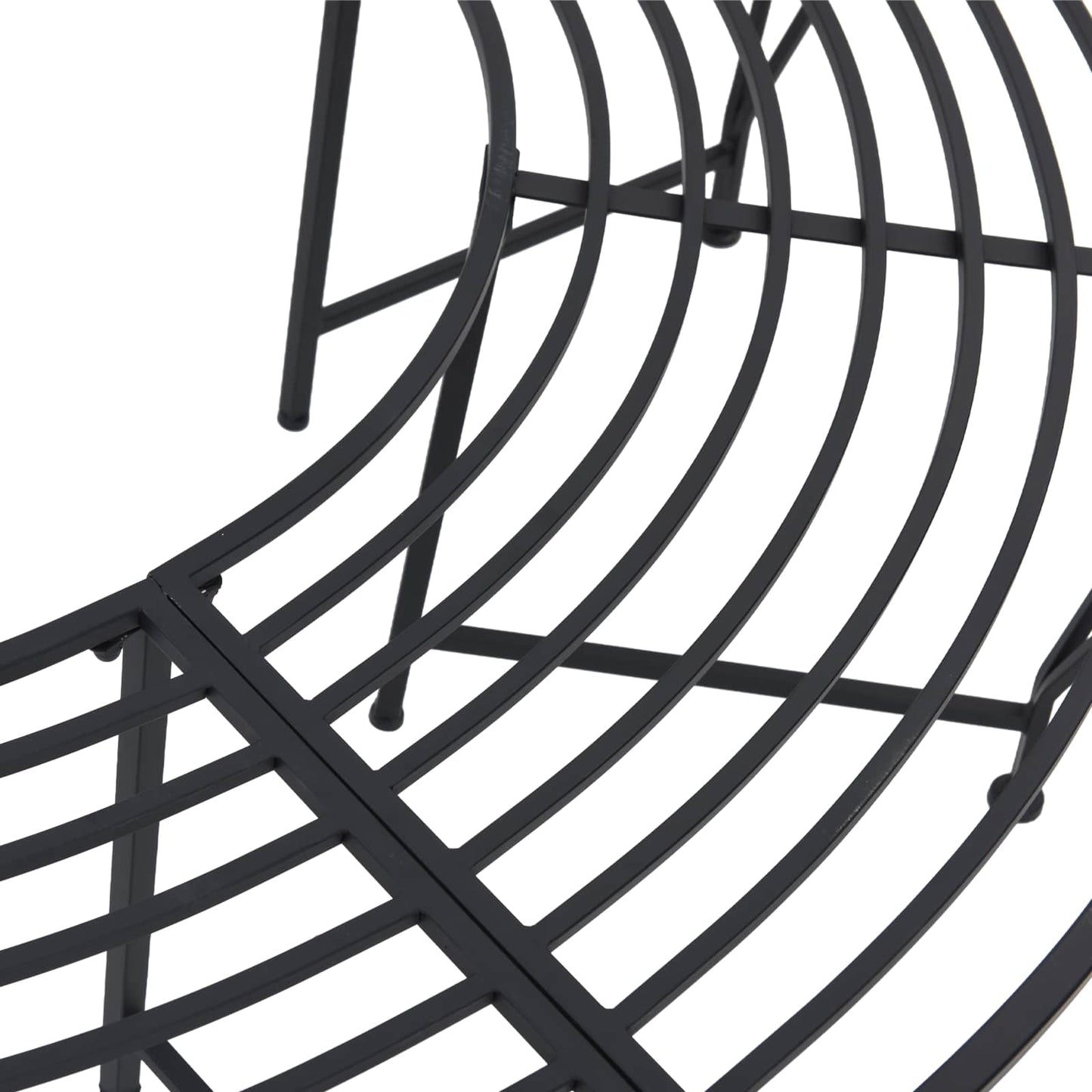 vidaXL Παγκάκι Δέντρου 4 -θέσιο 160 x 80 x 44 cm steel Μαύρο