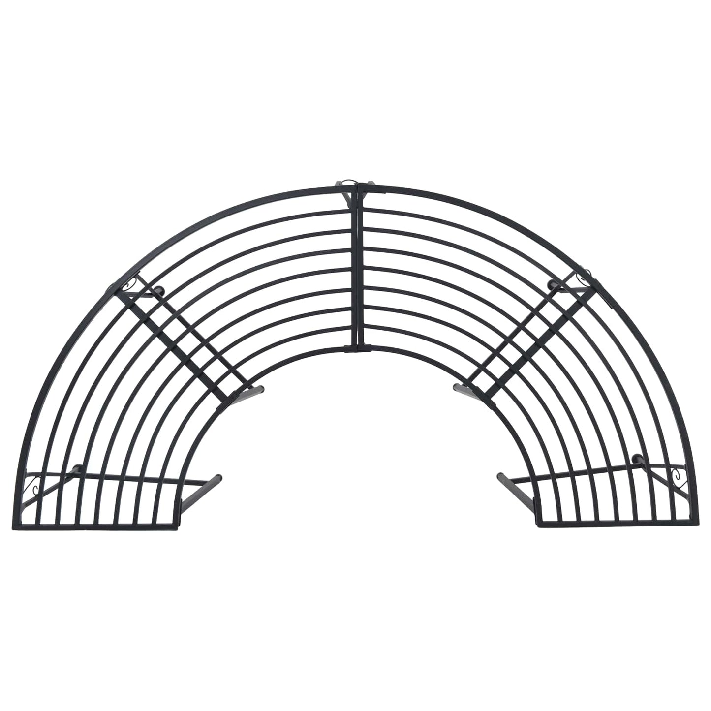 vidaXL Παγκάκι Δέντρου 4 -θέσιο 160 x 80 x 44 cm steel Μαύρο