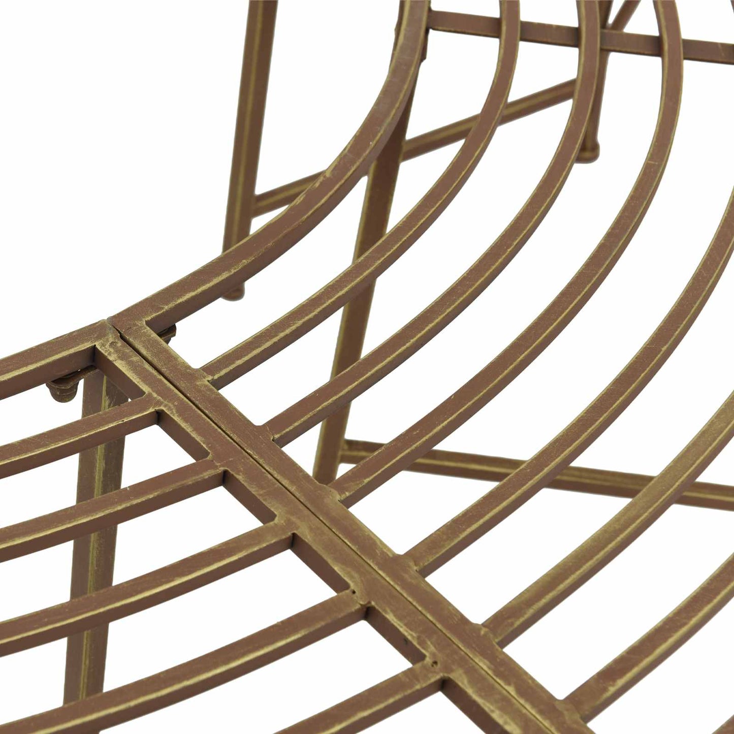 vidaXL Παγκάκι Δέντρου 4 -θέσιο 160 x 80 x 44 cm steel Αρχαίο Καφέ