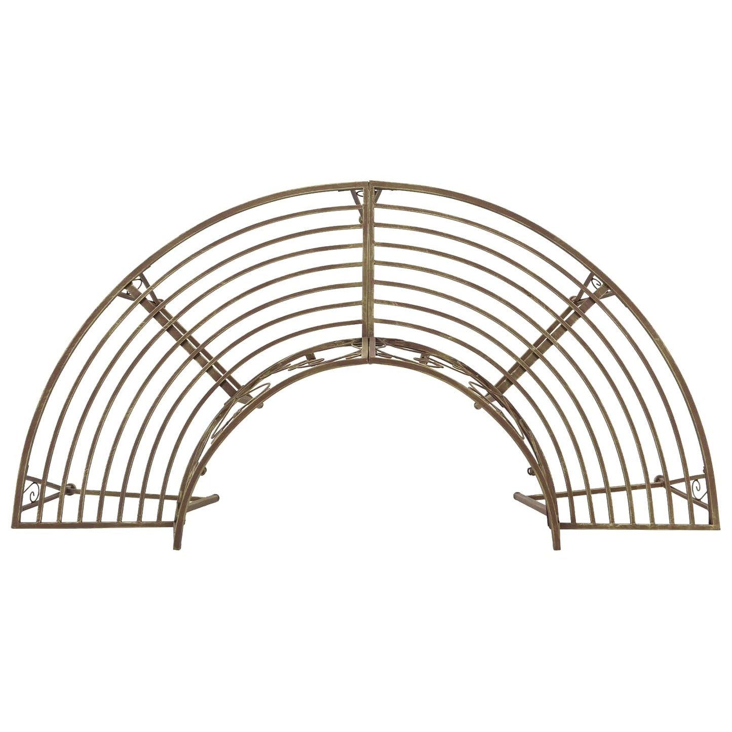 vidaXL Παγκάκι Δέντρου 4 -θέσιο 160 x 80 x 89 εκ. steel Αρχαίο Καφέ