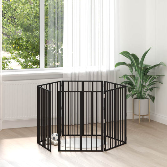 vidaXL Πόρτα Σκύλου 6 τμχ. Μαύρο 60 x 80 cm Γαλβανισμένος Χάλυβας