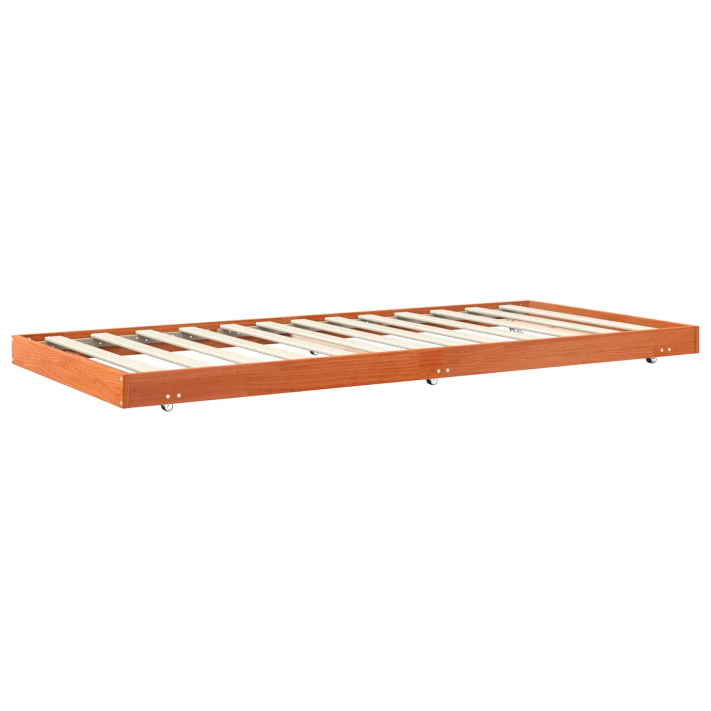 vidaXL Σκελετός Κρεβατιού Κερωτό καφέ 90 x 190 cm Στερεά ξυλεία πεύκου