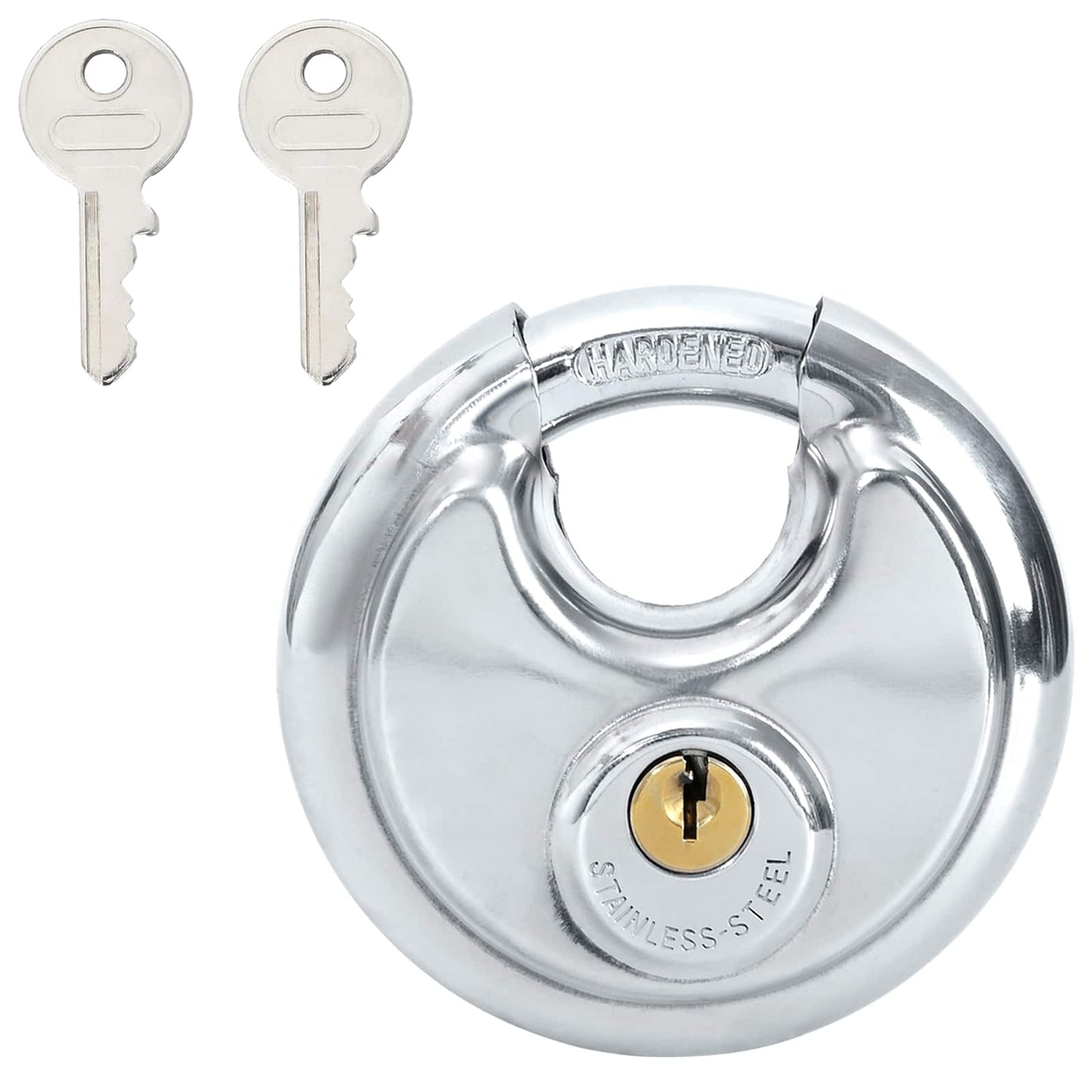 vidaXL Κλειδώματα Discus με Κλειδιά 2 pcs Ασημί 8 x 2.8 x 8 εκ