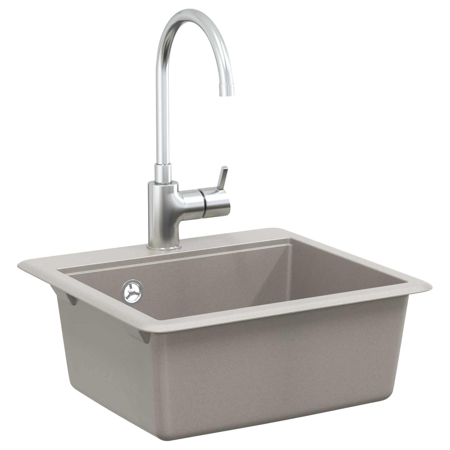 vidaXL Σιντρινο 80% Χαλαζίας και 20% Ρητίνη 470 x 440 mm Γκρι